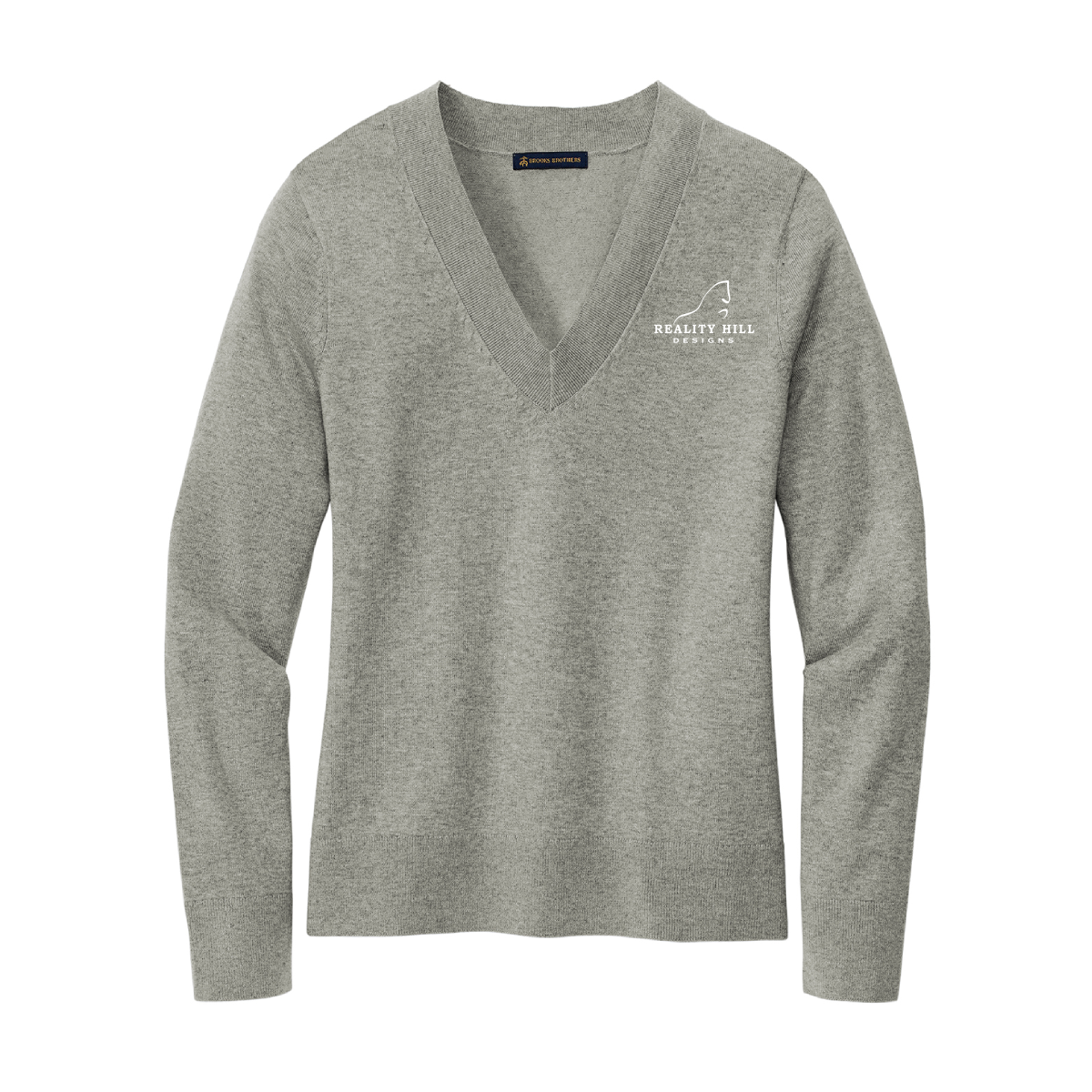 Women’s Brooks Brothers Cotton Stretch V-Neck Sweater