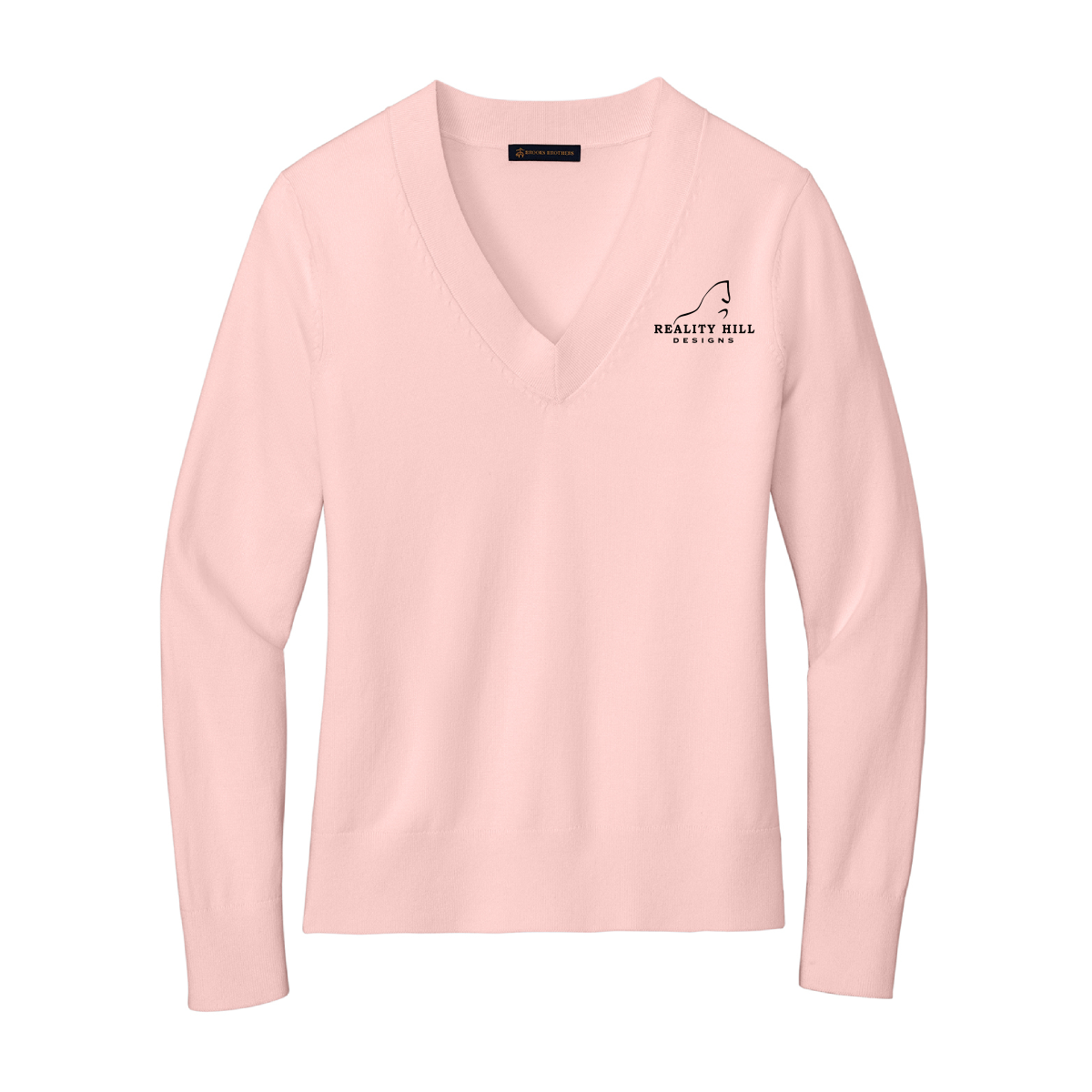 Women’s Brooks Brothers Cotton Stretch V-Neck Sweater