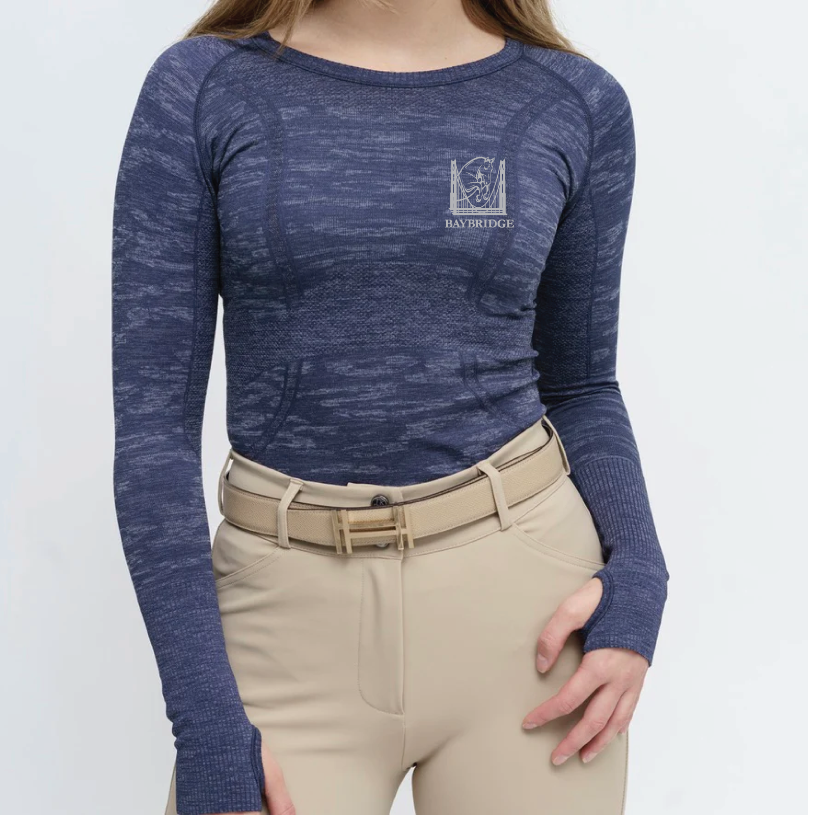 Bay Bridge Hunter Jumper Women's TKEQ 'Kennedy' Seamless V-Neck Long Sleeve