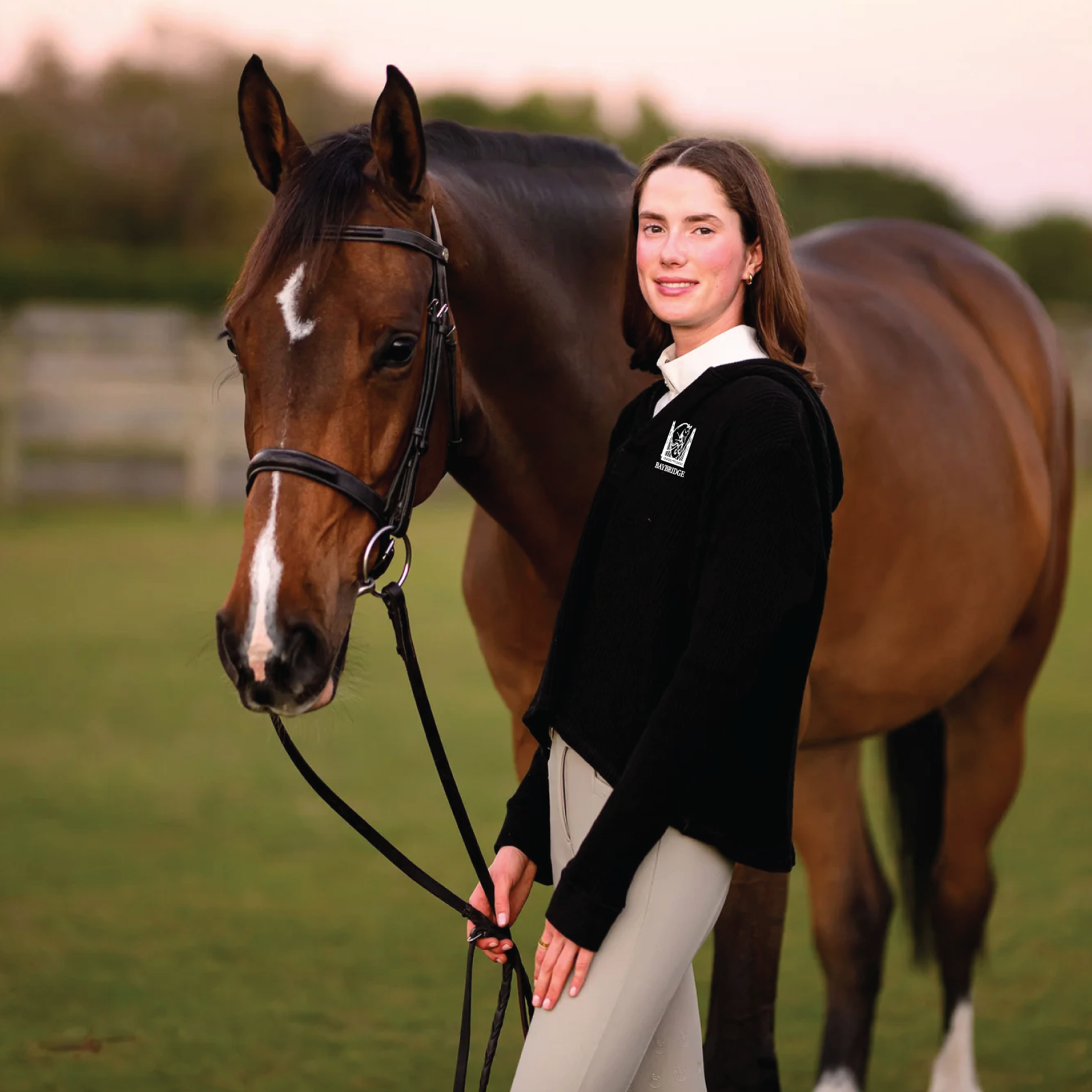 Bay Bridge Hunter Jumper Euphoric Equestrian Cali Waffle Hoodie