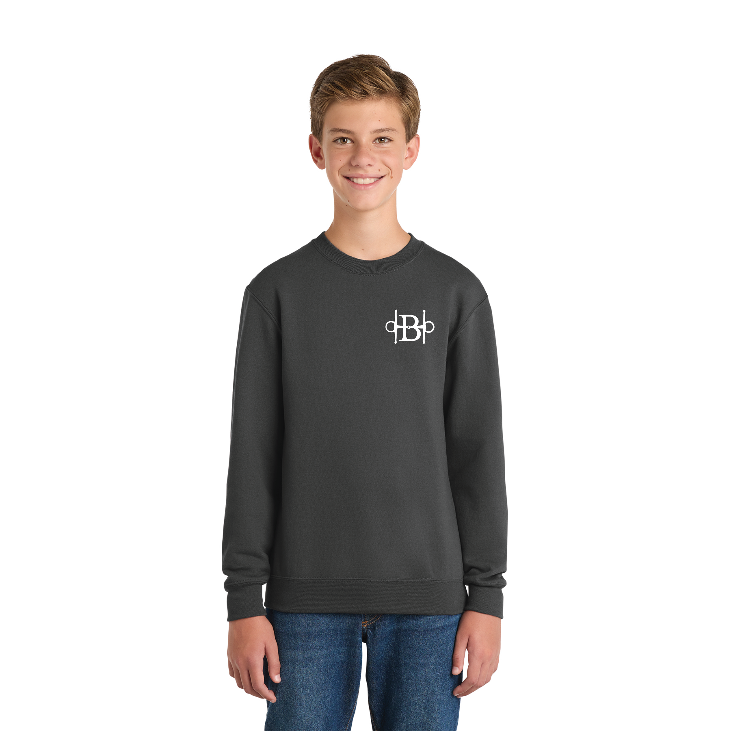 Bristlecone Equestrian Youth Port & Company Core Fleece Crewneck Sweatshirt