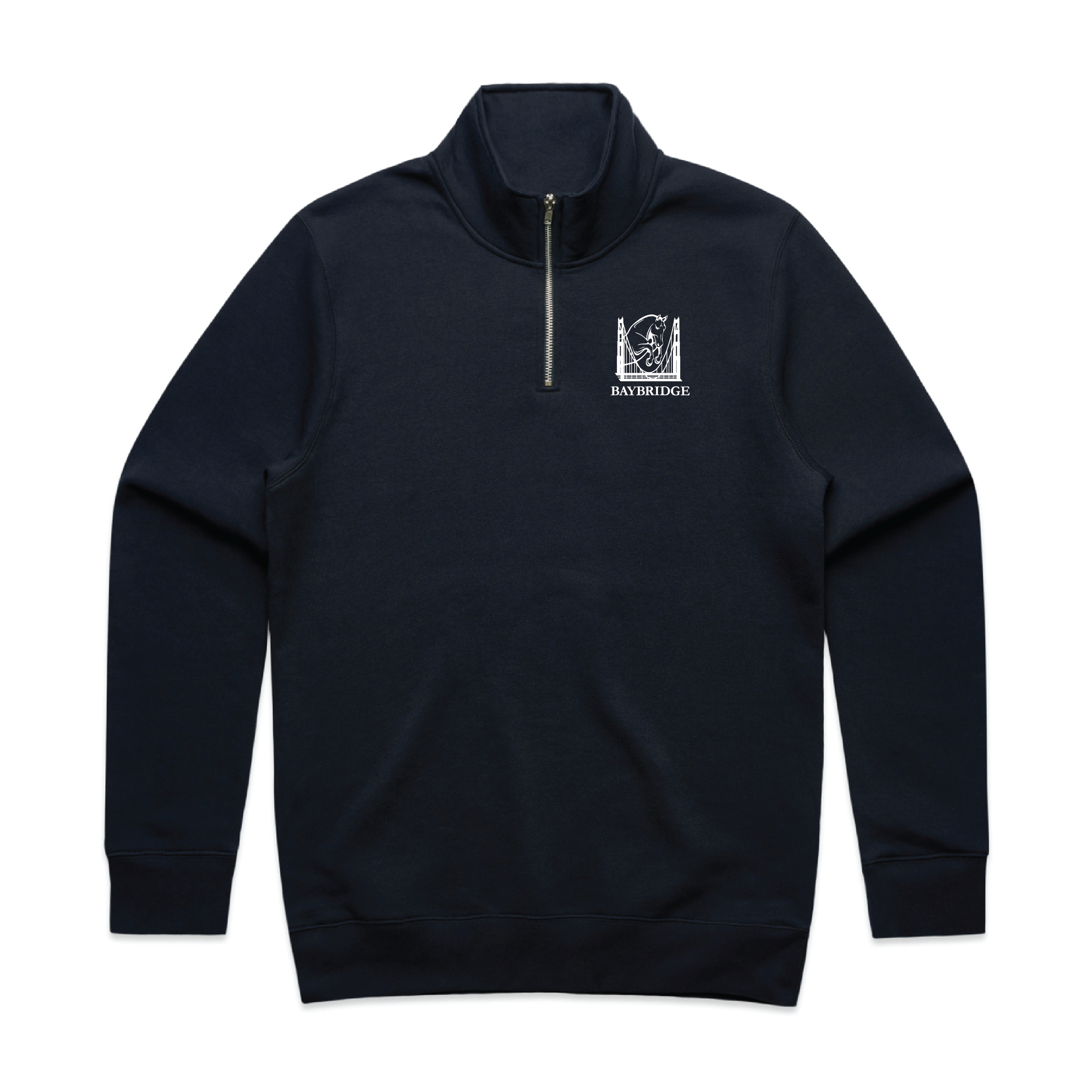 Baybridge Hunter Jumpers Men's AS Colour Stencil Half Zip Crew