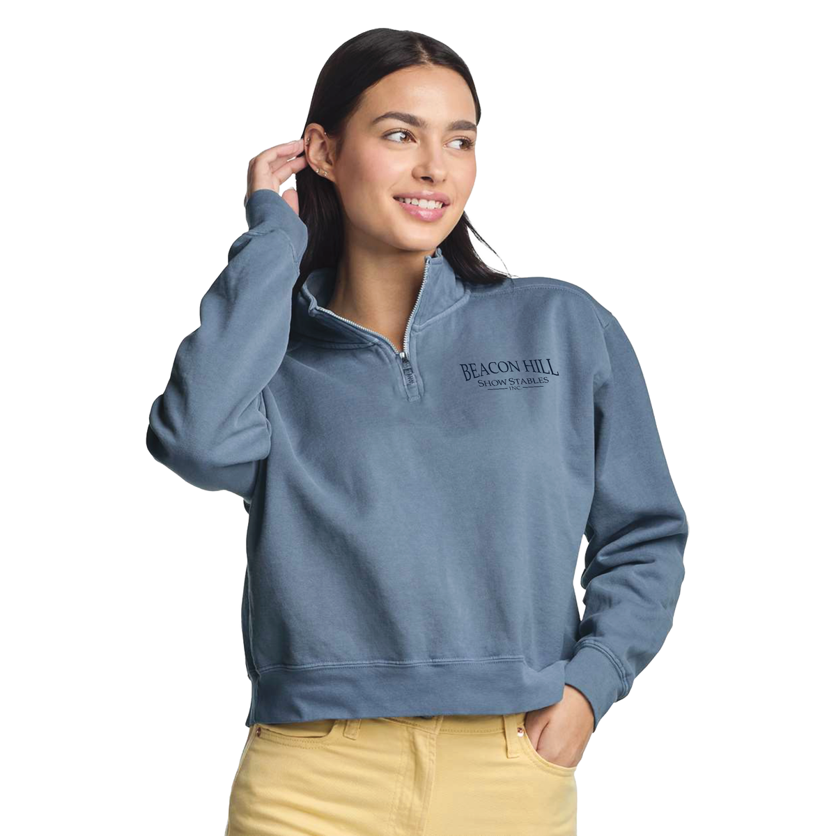 Beacon Hill Women's Comfort Colors Mid Length Quarter Zip