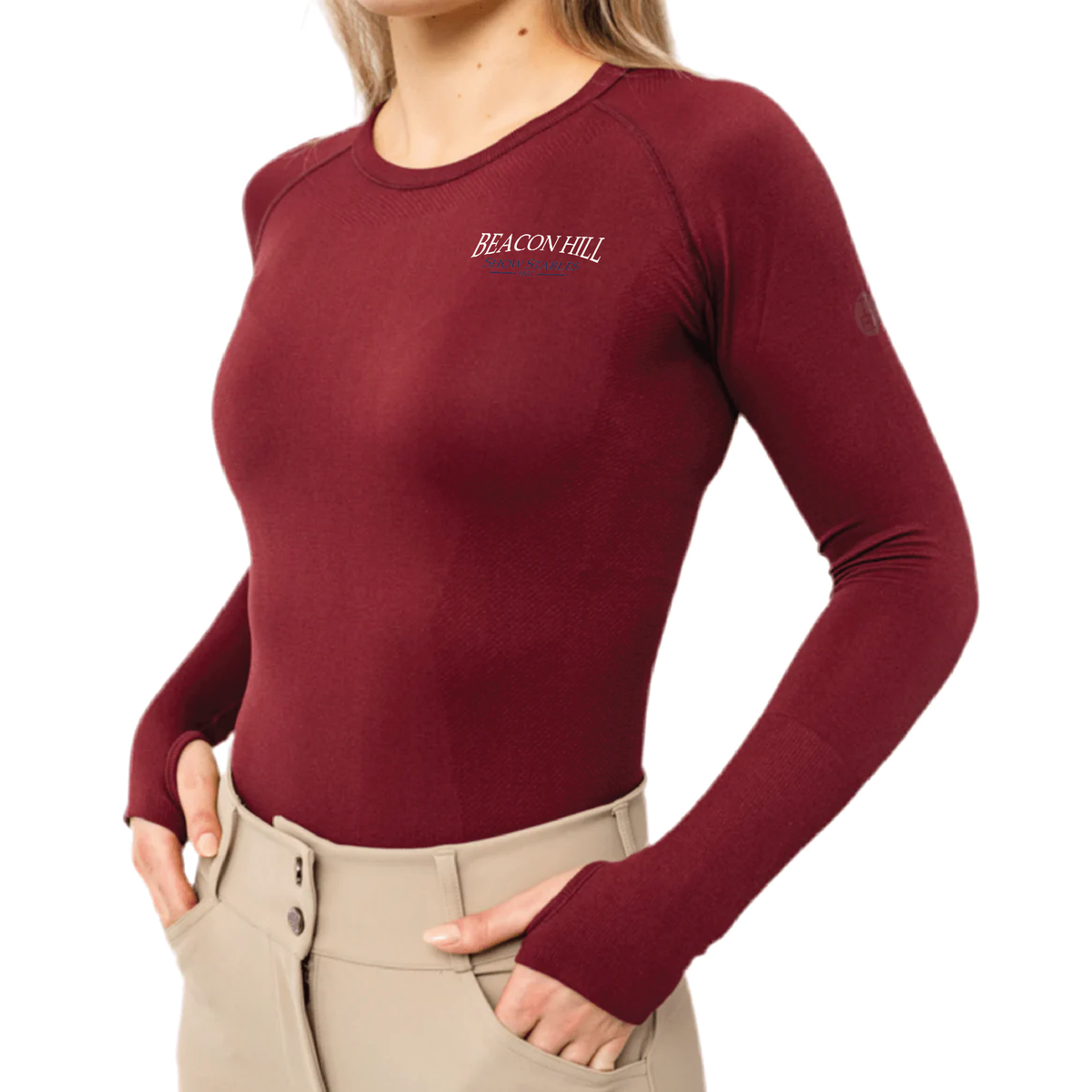 Beacon Hill Women's TKEQ 'Kennedy' Seamless Long Sleeve