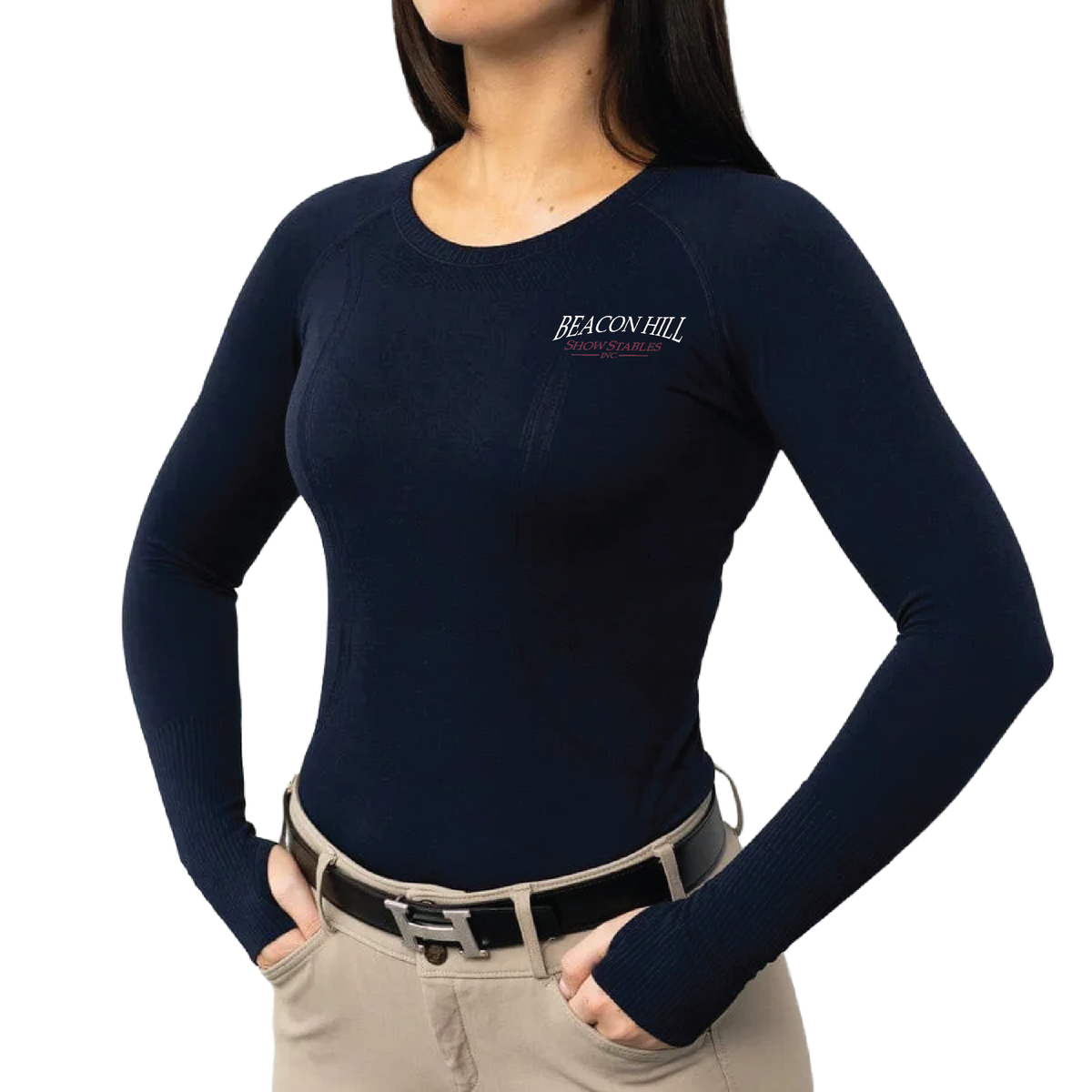 Beacon Hill Women's TKEQ 'Kennedy' Seamless Long Sleeve