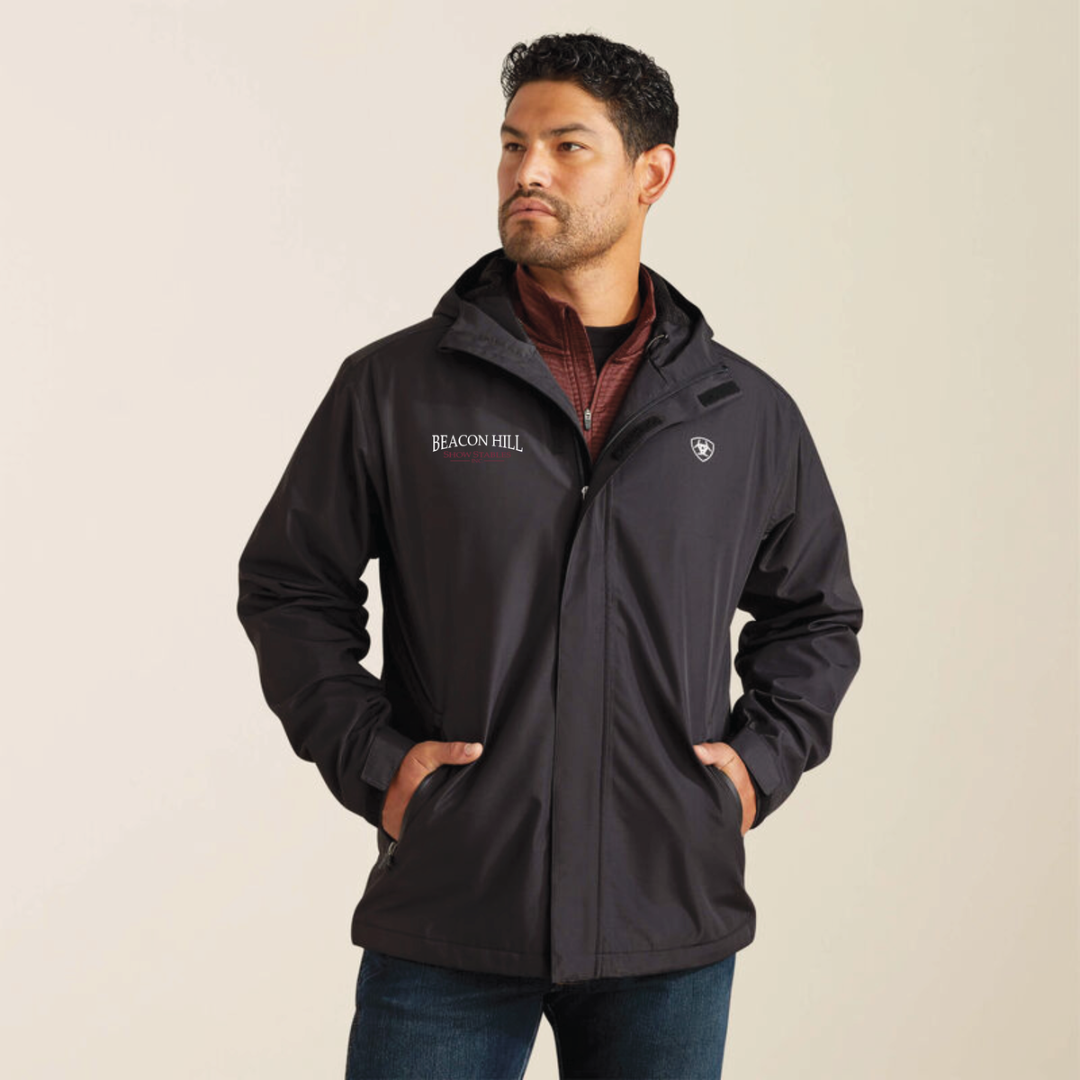 Beacon Hill Men's Ariat Rebar Stormshell Lightweight Waterproof Jacket