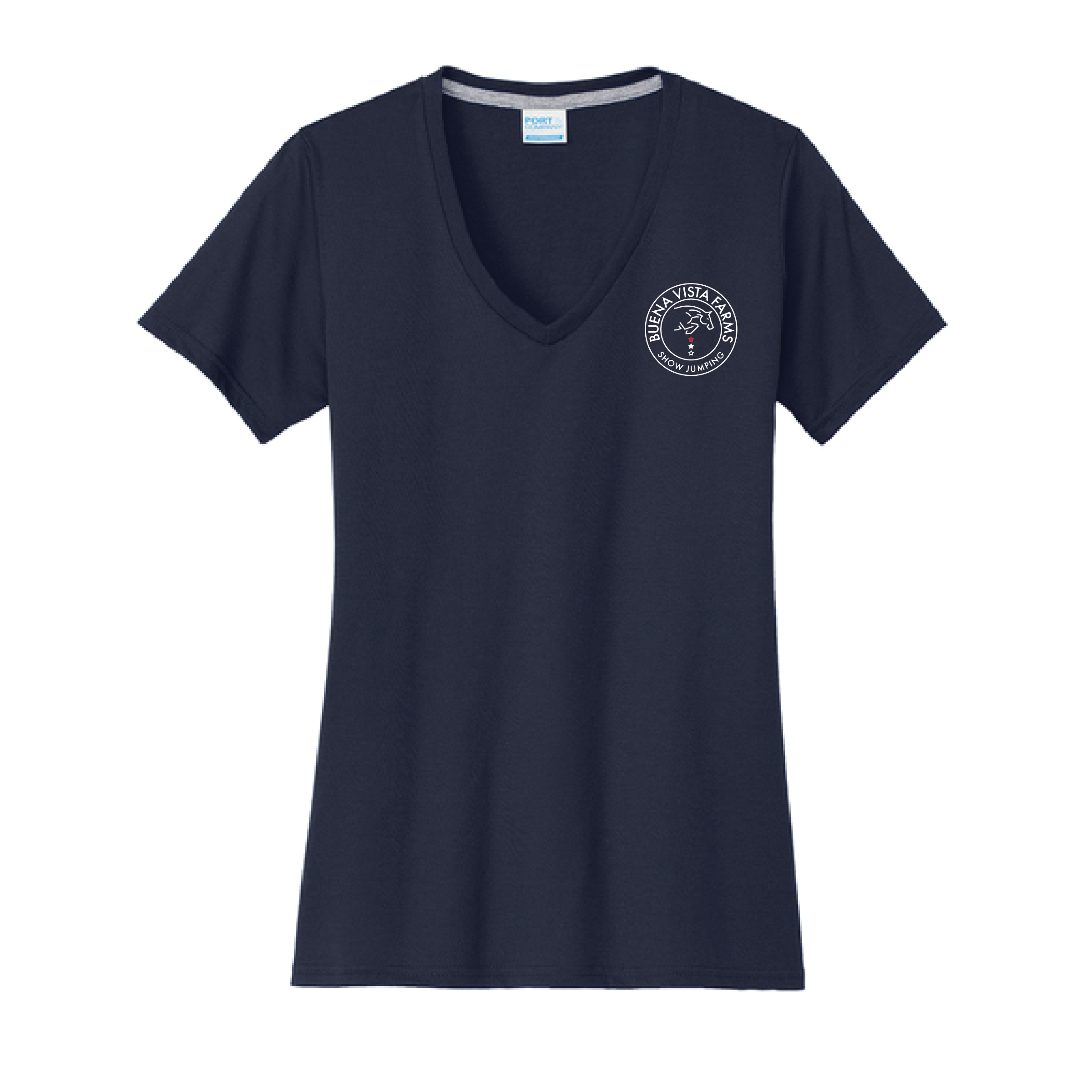 Buena Vista Women's Port & Co Women's Performance Blend V-Neck Tee