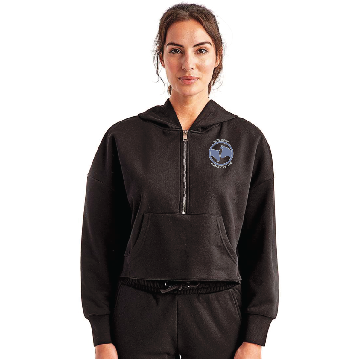 Blue Wood Farm Women's TriDri Alice Half-Zip Hooded Sweatshirt