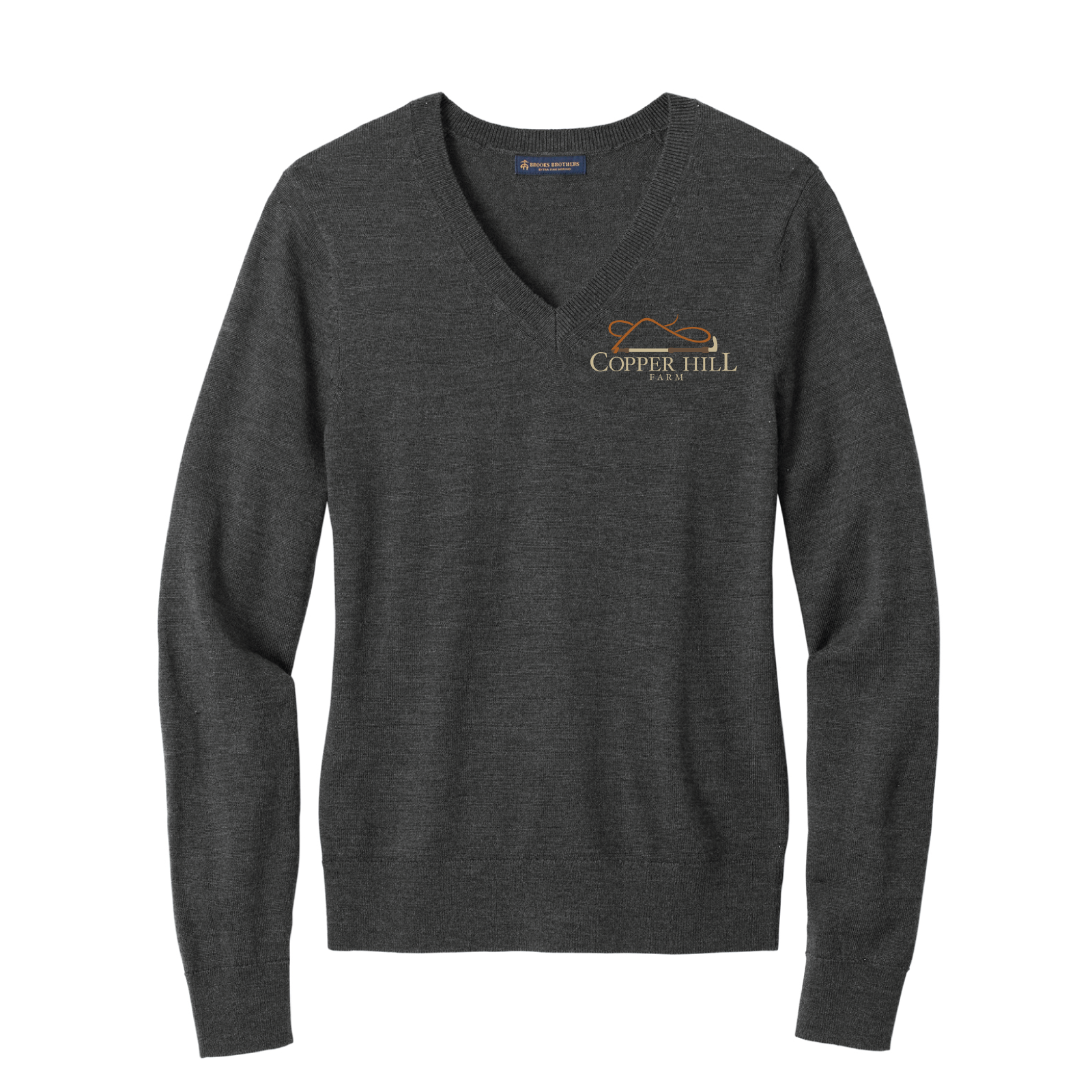 Copper Hill Farm Women's Brooks Brothers Washable Merino Wool V-Neck Sweater