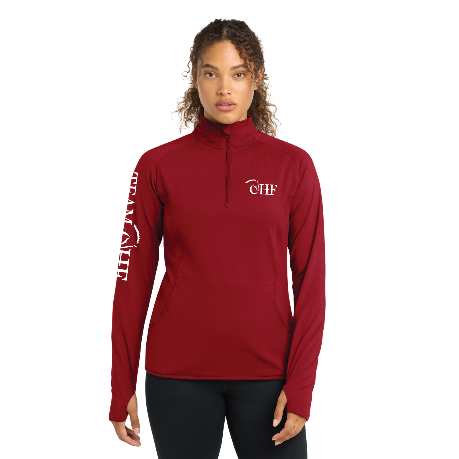 CHF Women's Sport-Tek Sport-Wick Stretch 1/4 Zip Pullover