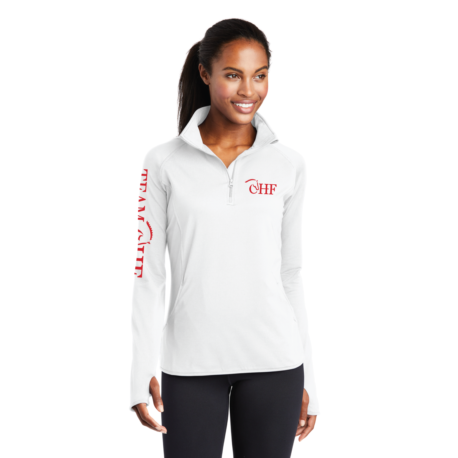 CHF Women's Sport-Tek Sport-Wick Stretch 1/4 Zip Pullover