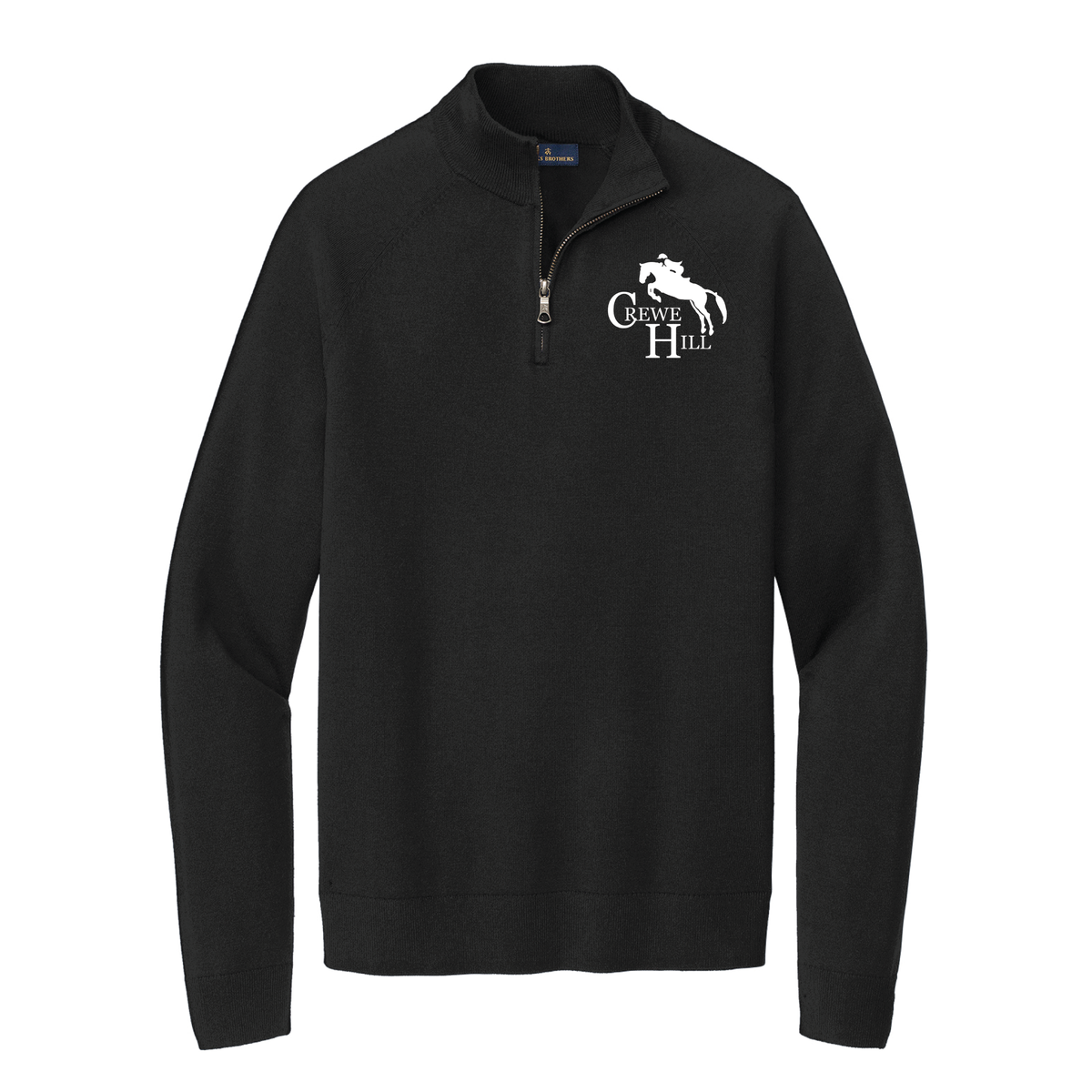 Crewe Hill Men's Brooks Brothers Cotton Stretch 1/4-Zip Sweater
