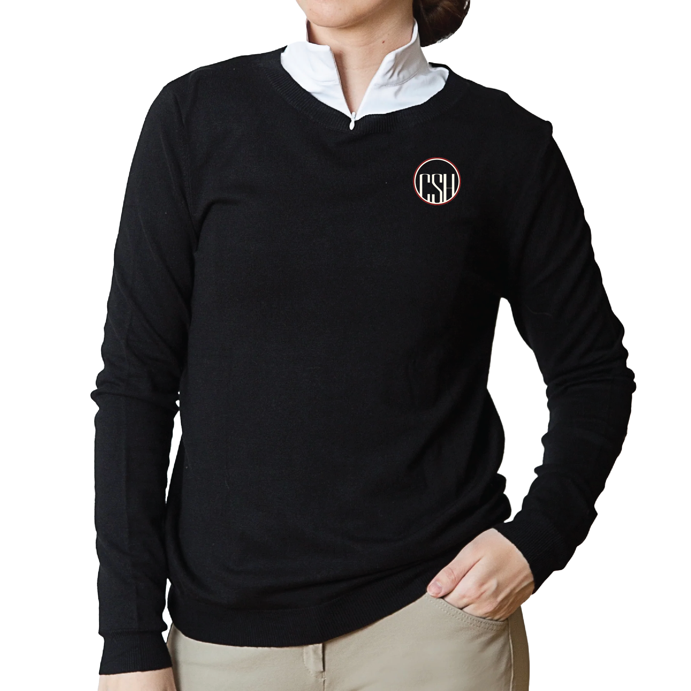 Cherokee Show Horses Women's TKEQ Essential Crewneck Sweater