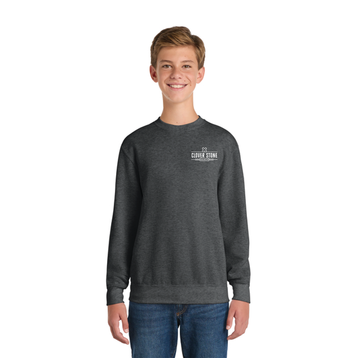 Clover Stone Ranch Youth Port & Company Core Fleece Crewneck Sweatshirt