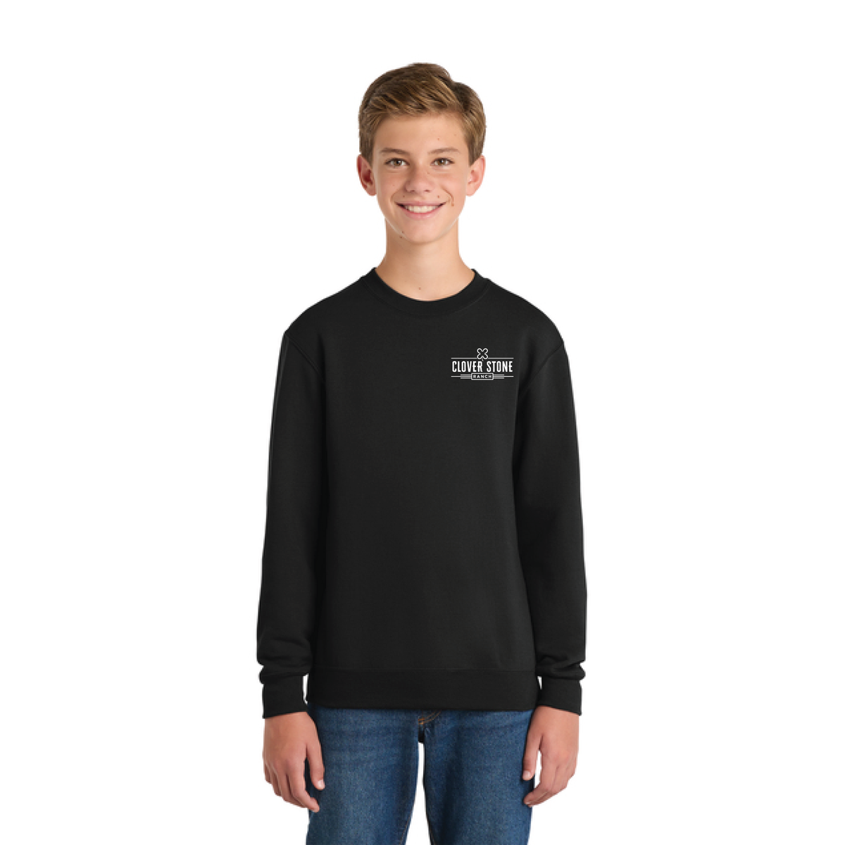 Clover Stone Ranch Youth Port & Company Core Fleece Crewneck Sweatshirt