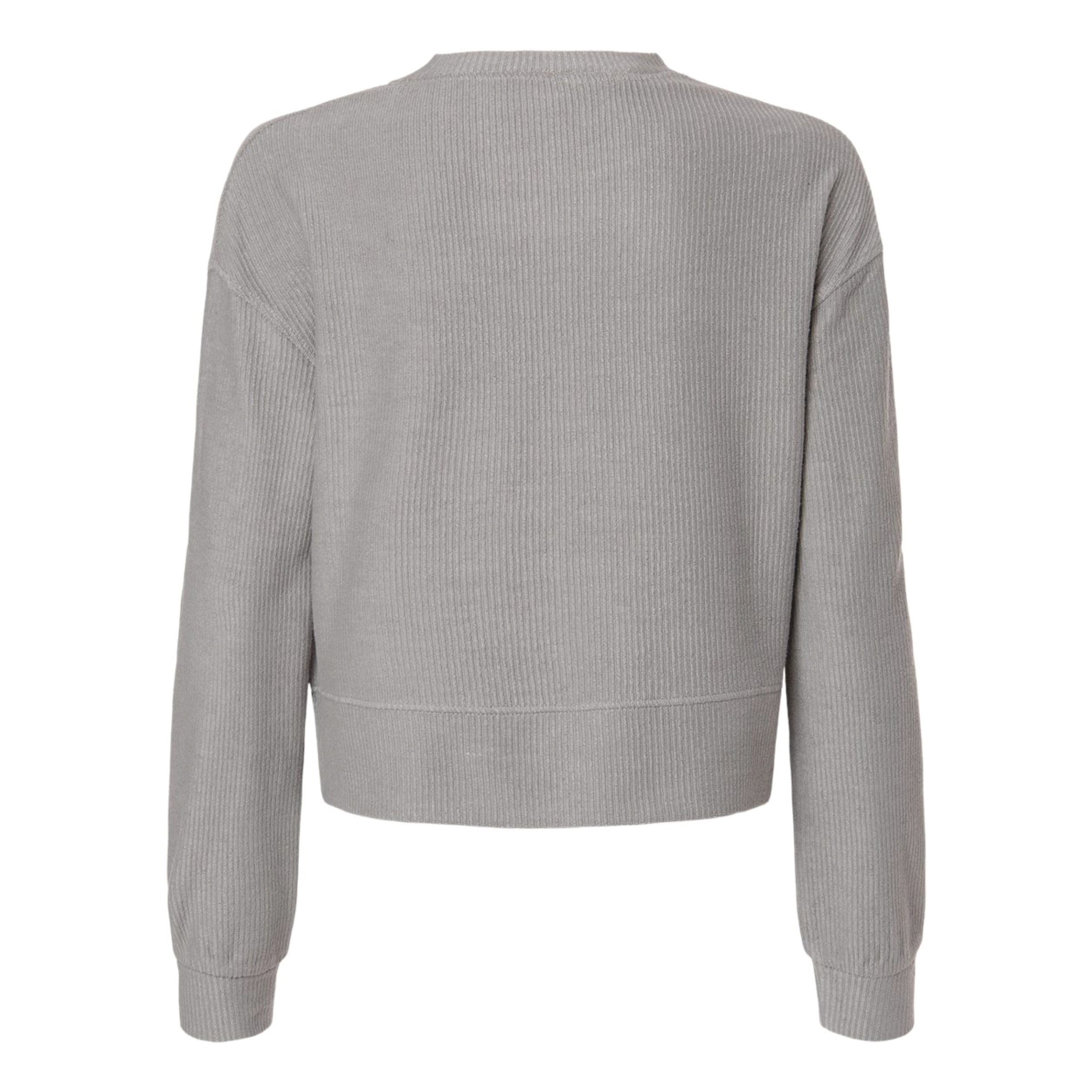 Women's Boxercraft Rib Knit Corded Boxy Crewneck Sweatshirt