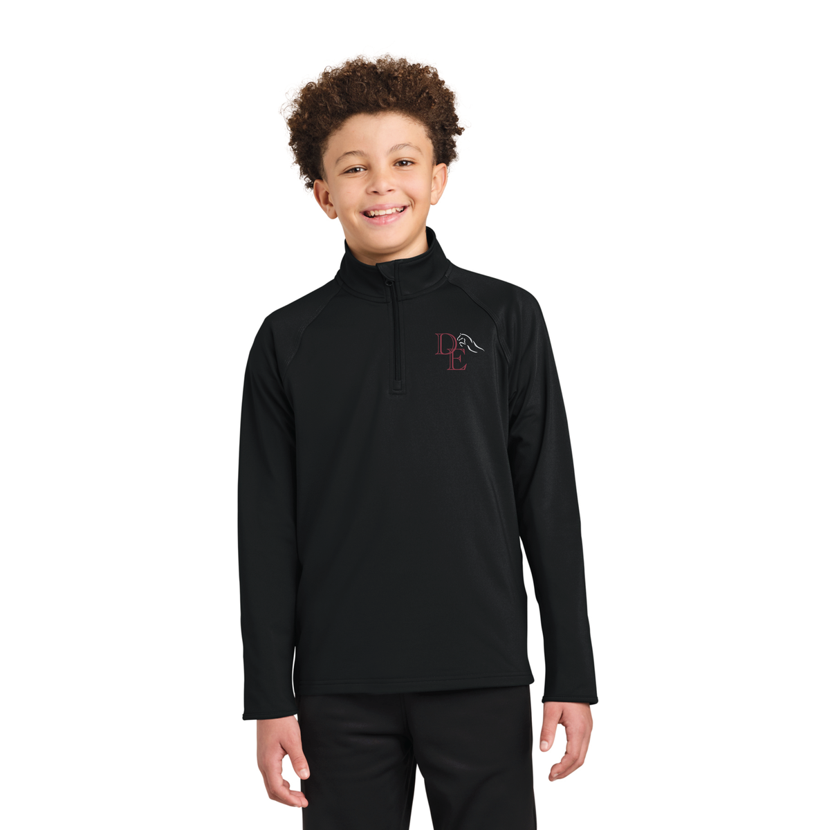 Delacreme Equestrian Youth Sport-Tek Sport-Wick Stretch 1/4-Zip Pullover