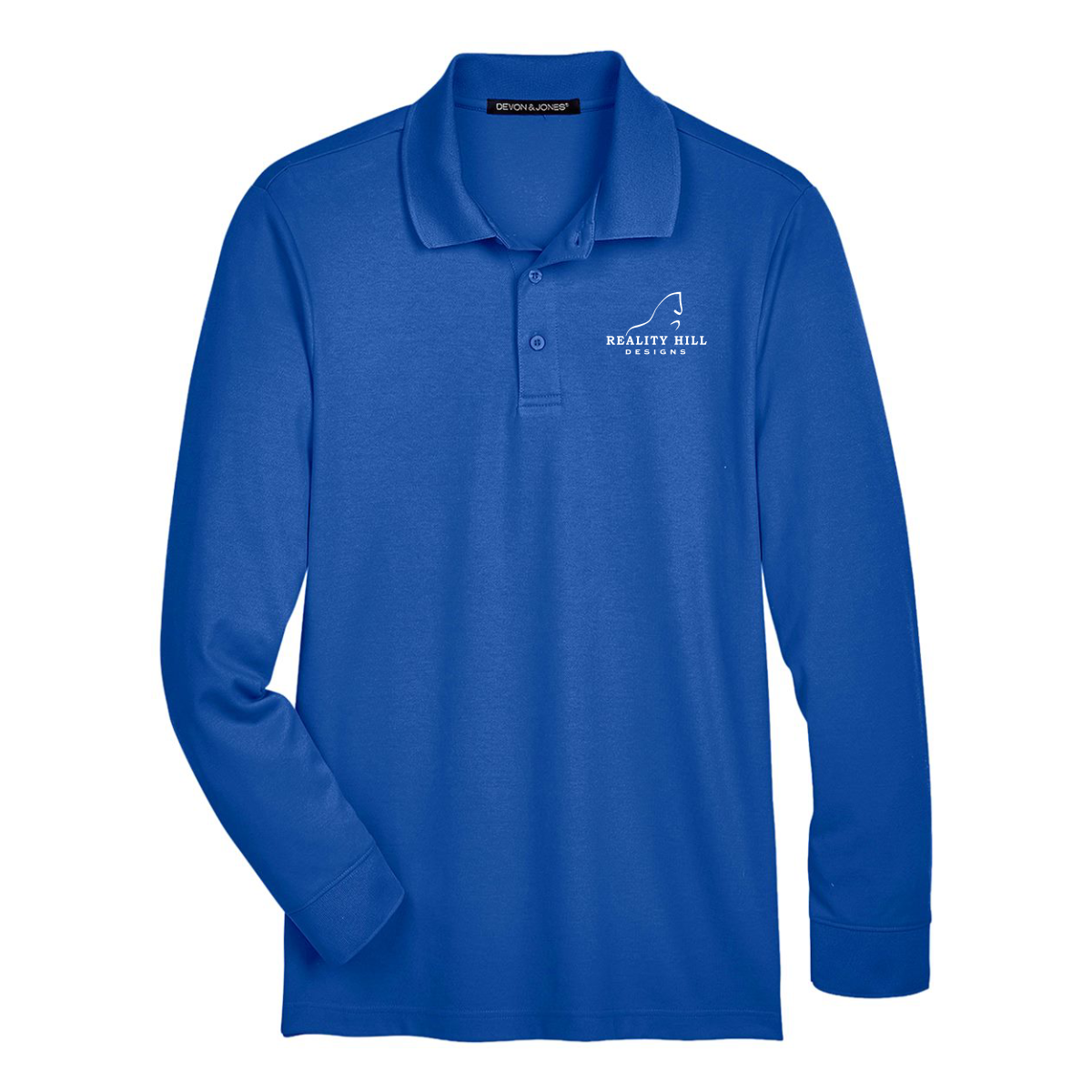 Men's Devon & Jones Long Sleeve Performance Polo
