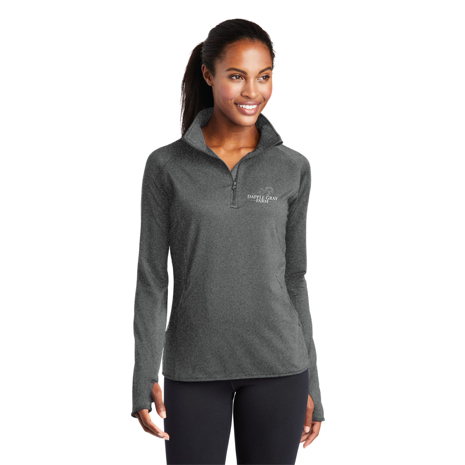 Dapple Gray Farm Women's Sport-Tek Sport-Wick Stretch 1/4 Zip Pullover
