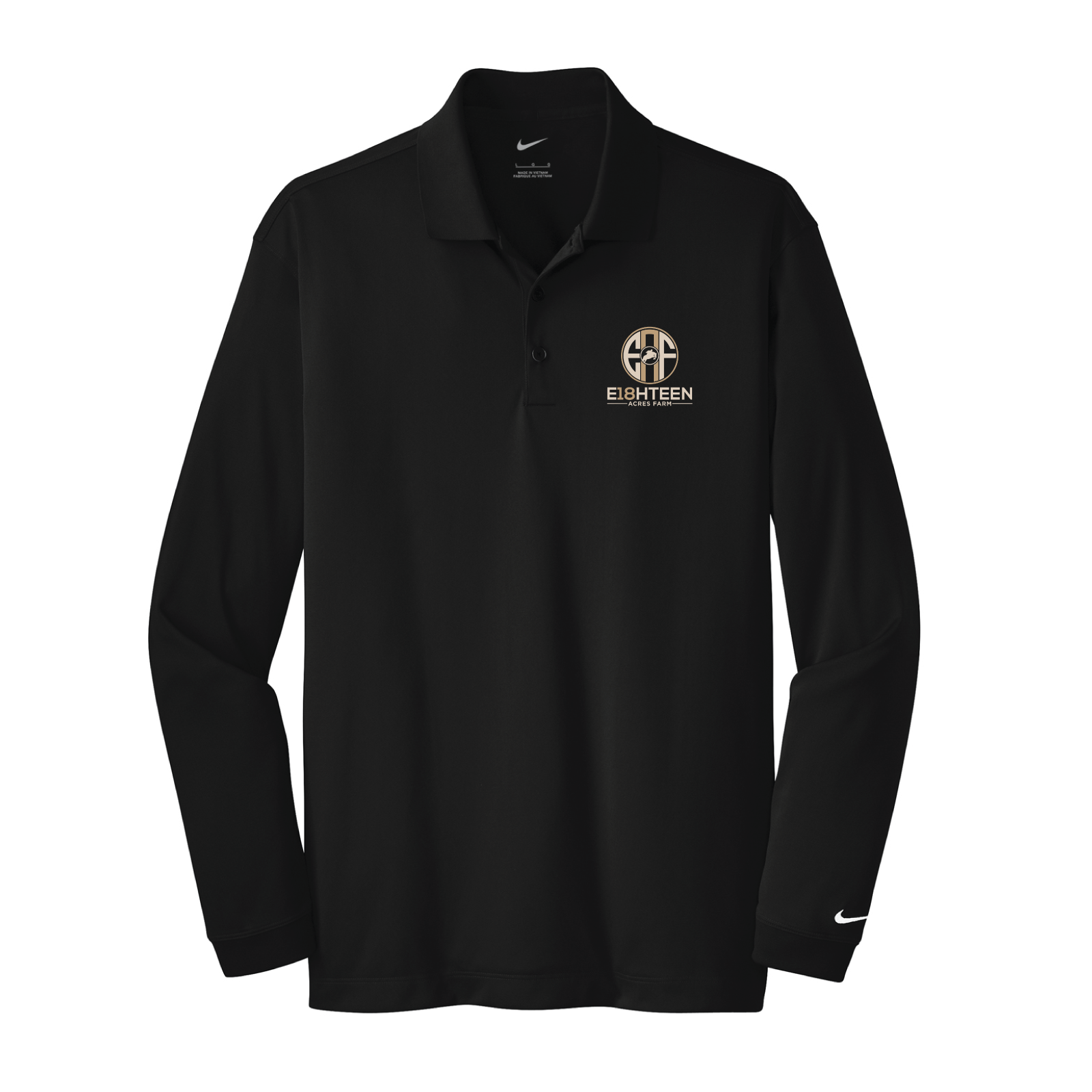 Eighteen Acres Farm Men's Nike Long Sleeve Stretch Dri-FIT Polo