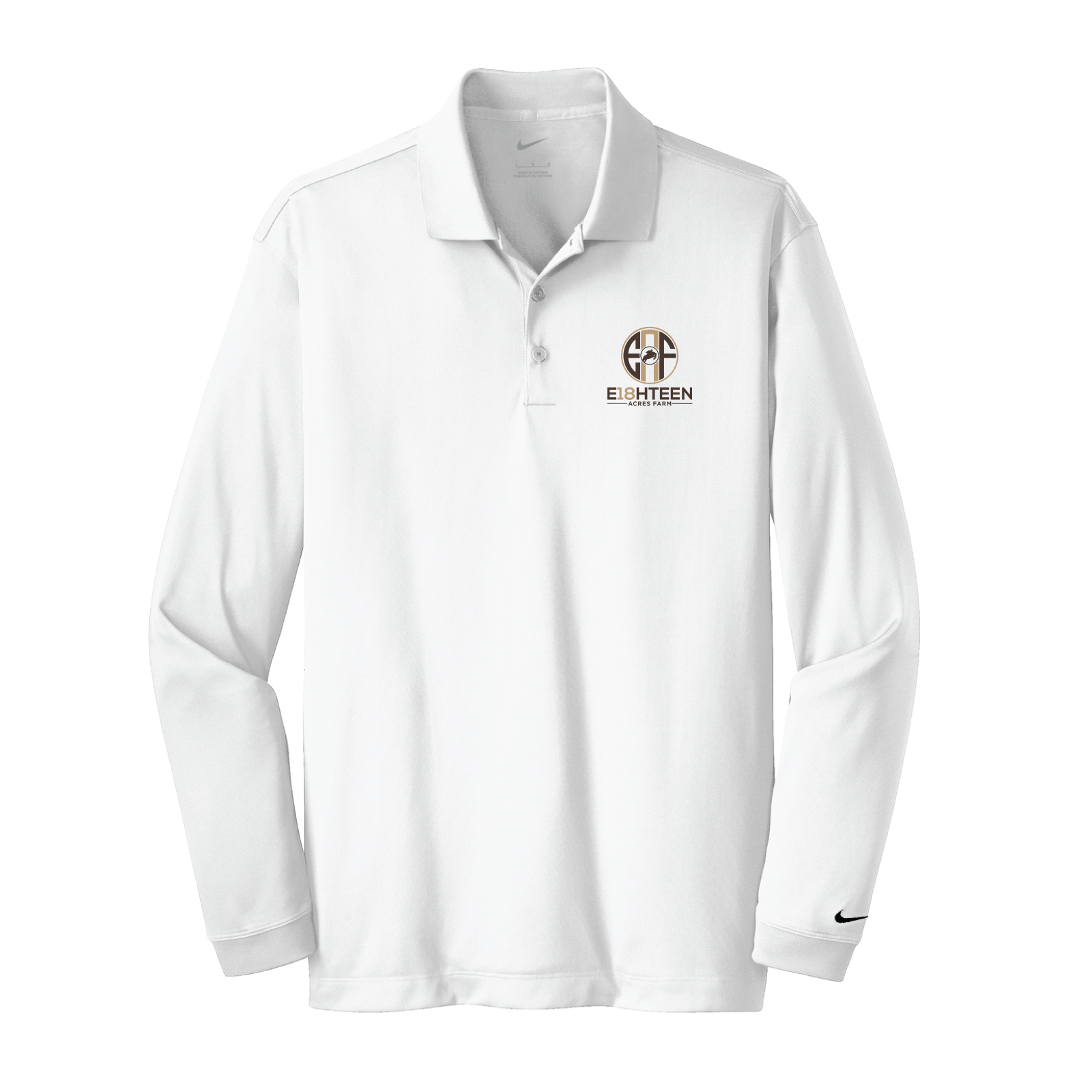 Eighteen Acres Farm Men's Nike Long Sleeve Stretch Dri-FIT Polo