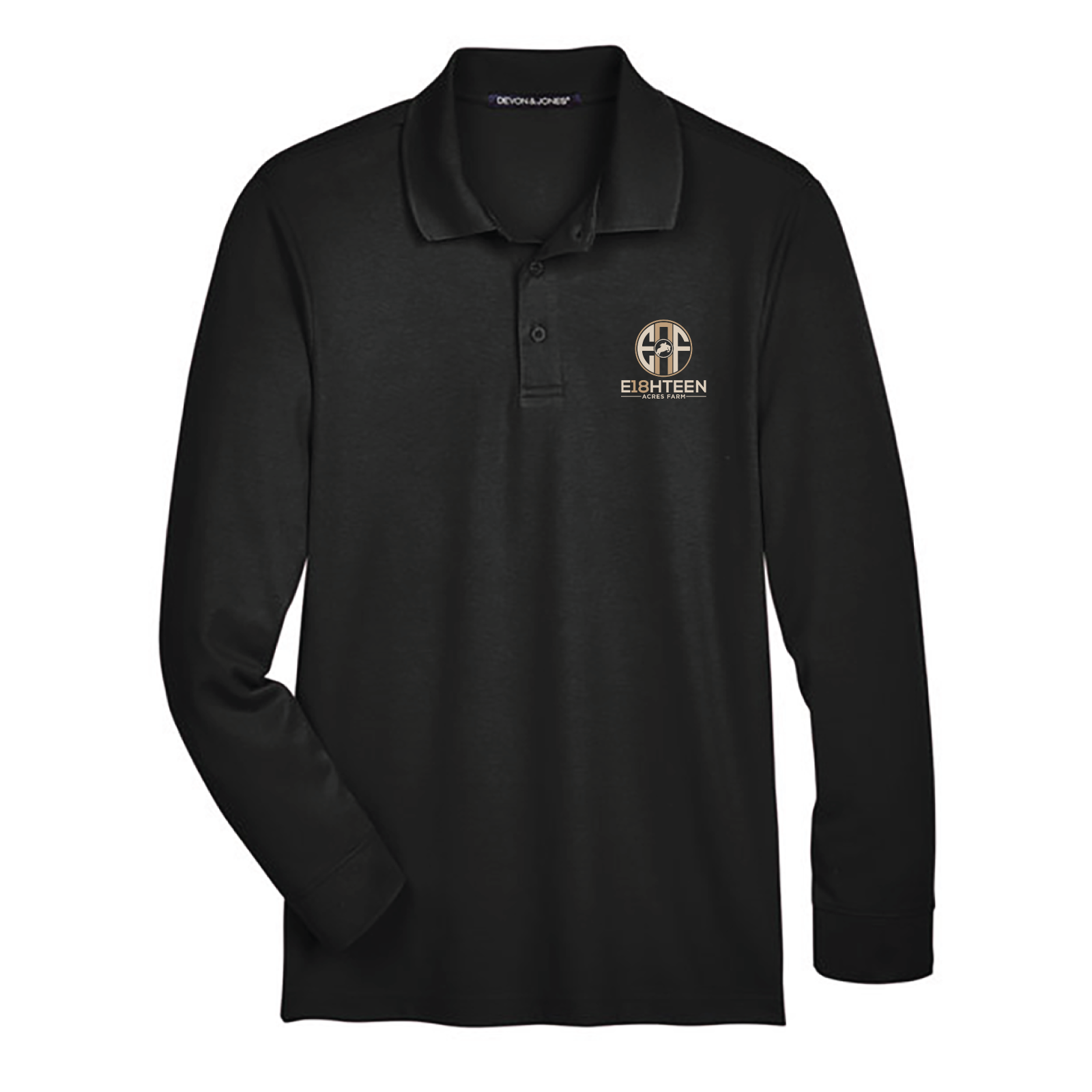 Eighteen Acres Farm Men's Devon & Jones Long Sleeve Performance Polo