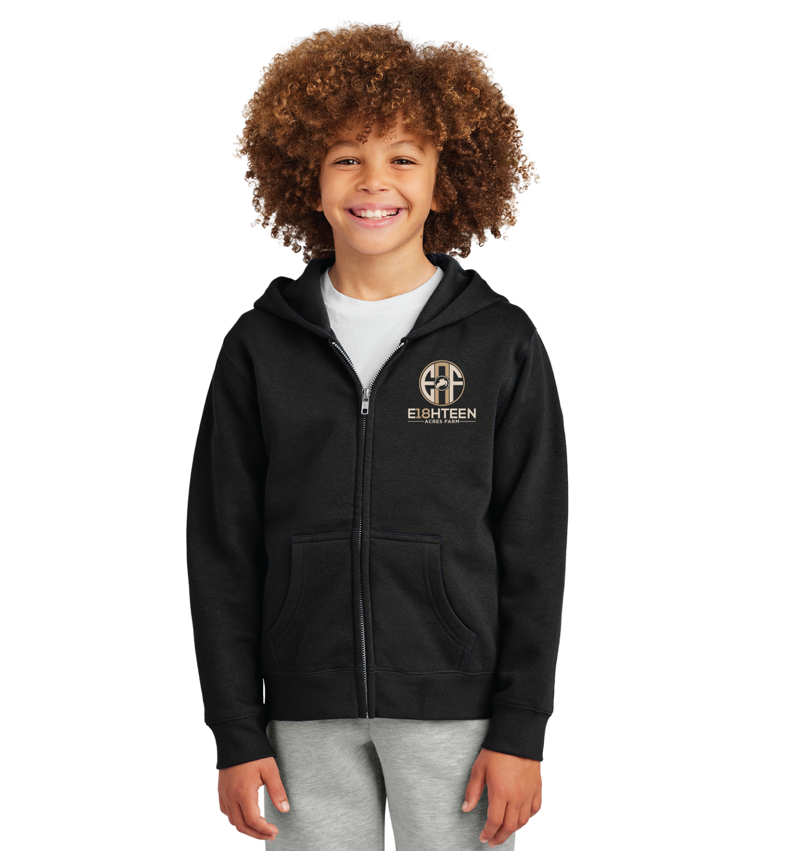 Eighteen Acres Farm Youth District Fleece Full-Zip Hoodie