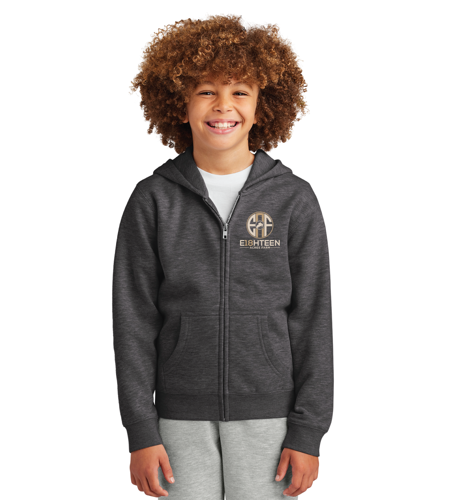 Eighteen Acres Farm Youth District Fleece Full-Zip Hoodie