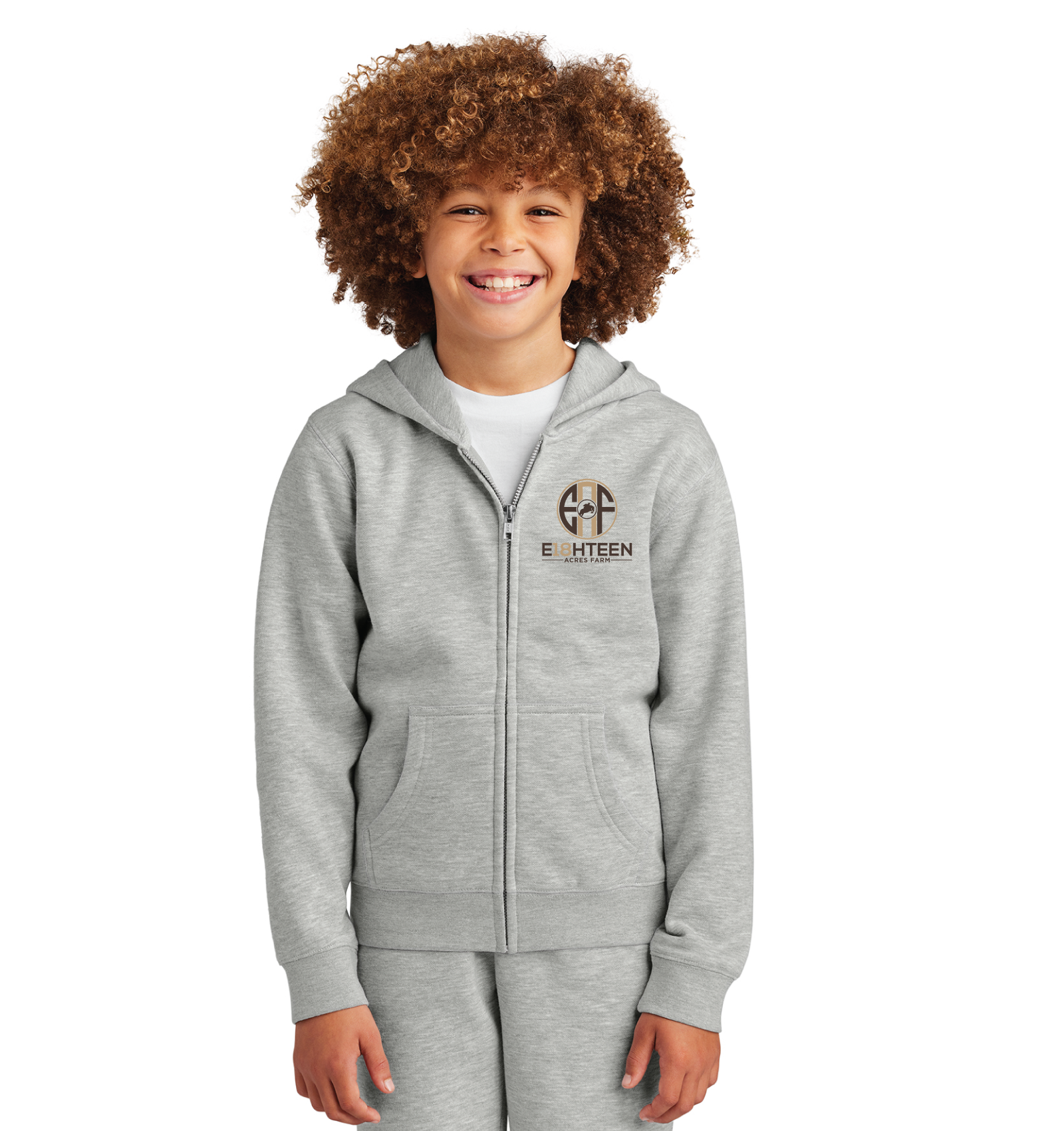 Eighteen Acres Farm Youth District Fleece Full-Zip Hoodie
