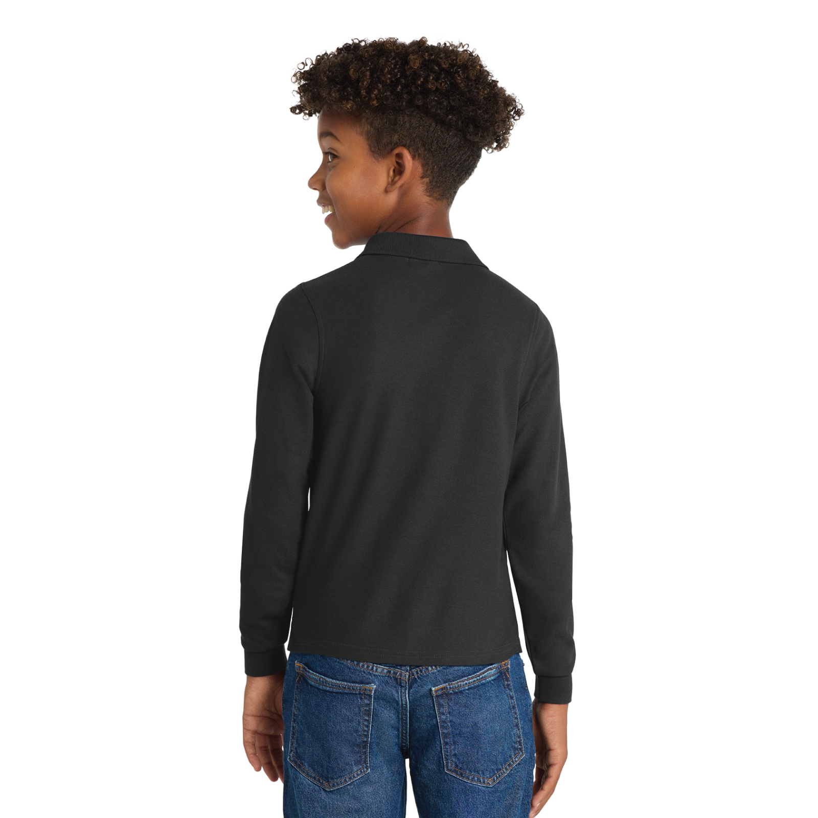 Eighteen Acres Farm Youth Port Authority Long Sleeve Silk Touch Polo