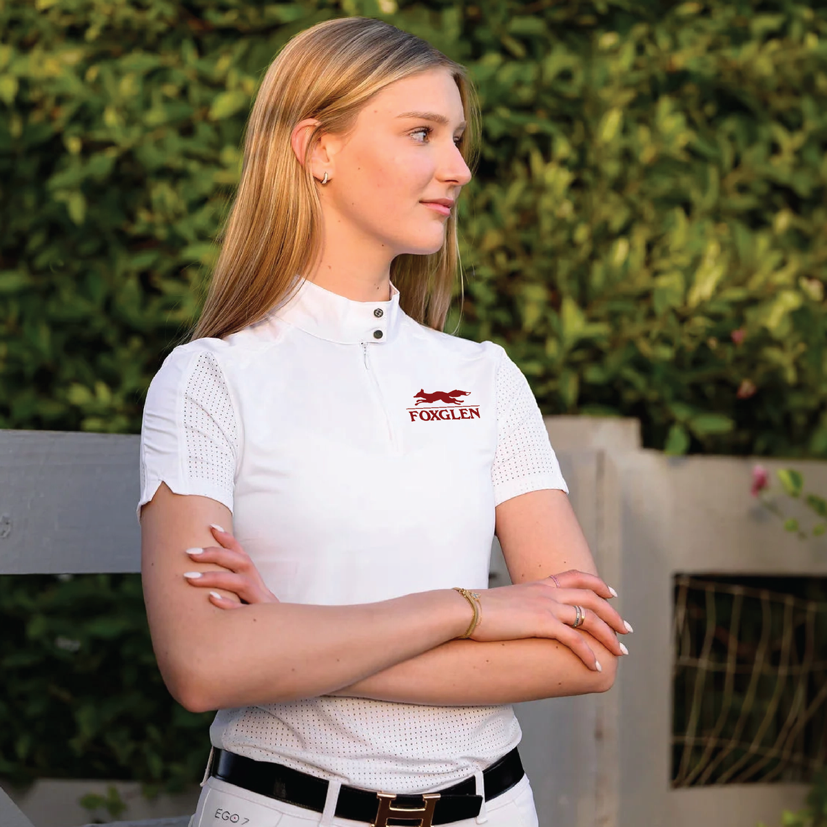 Foxglen Women's Euphoric Equestrian Kloud Short Sleeve Competition Shirt