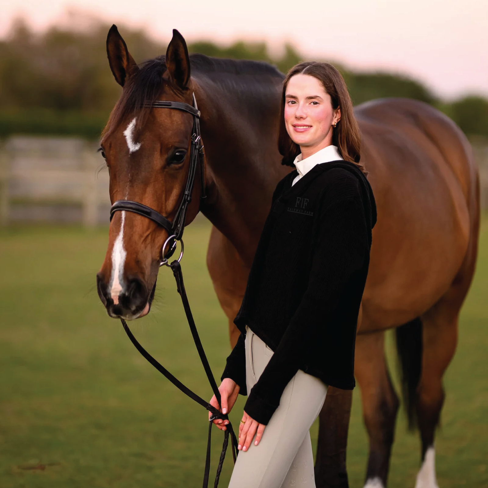 Fairway Farm Euphoric Equestrian Cali Waffle Hoodie