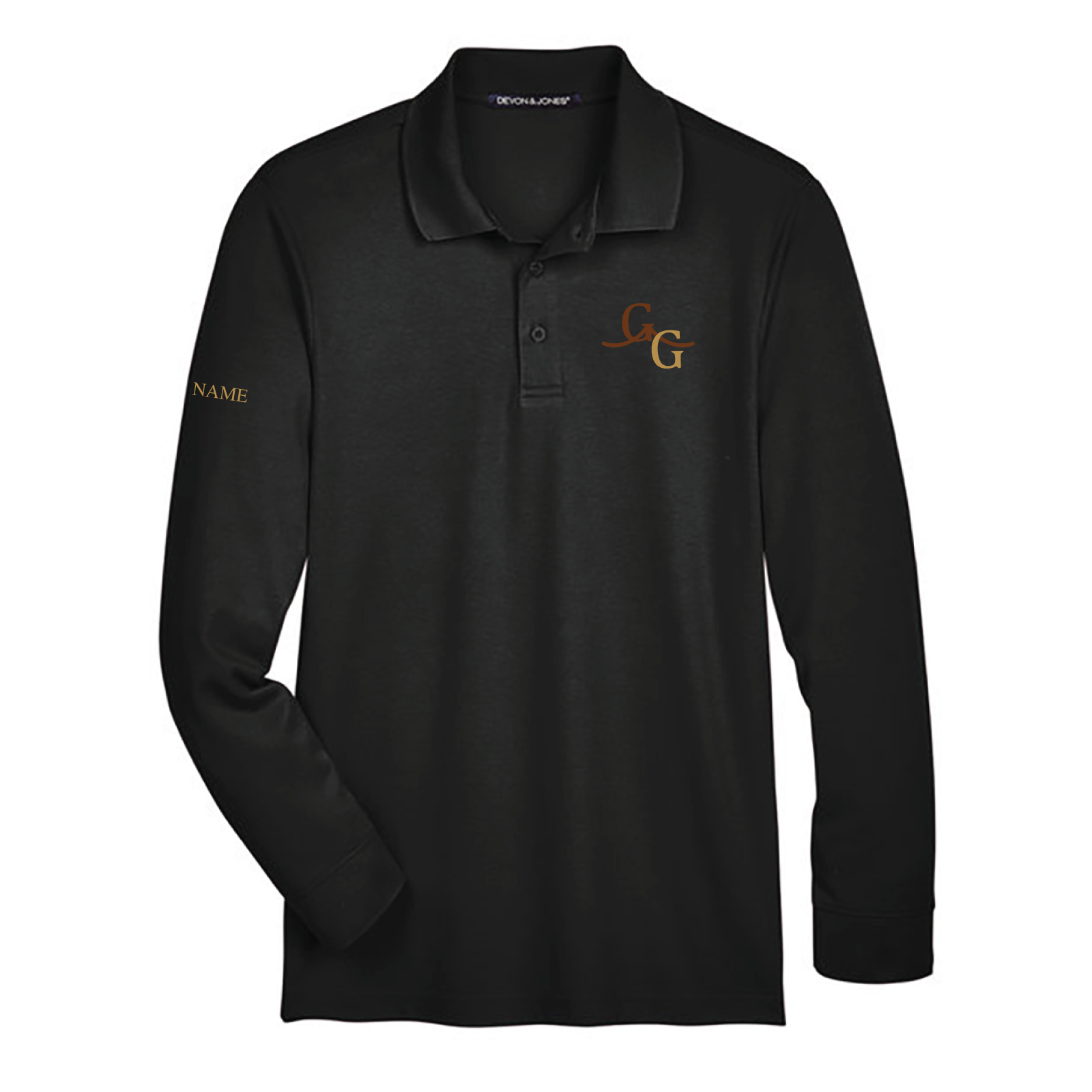 Golden Gate Equestrian Men's Devon & Jones Long Sleeve Performance Polo