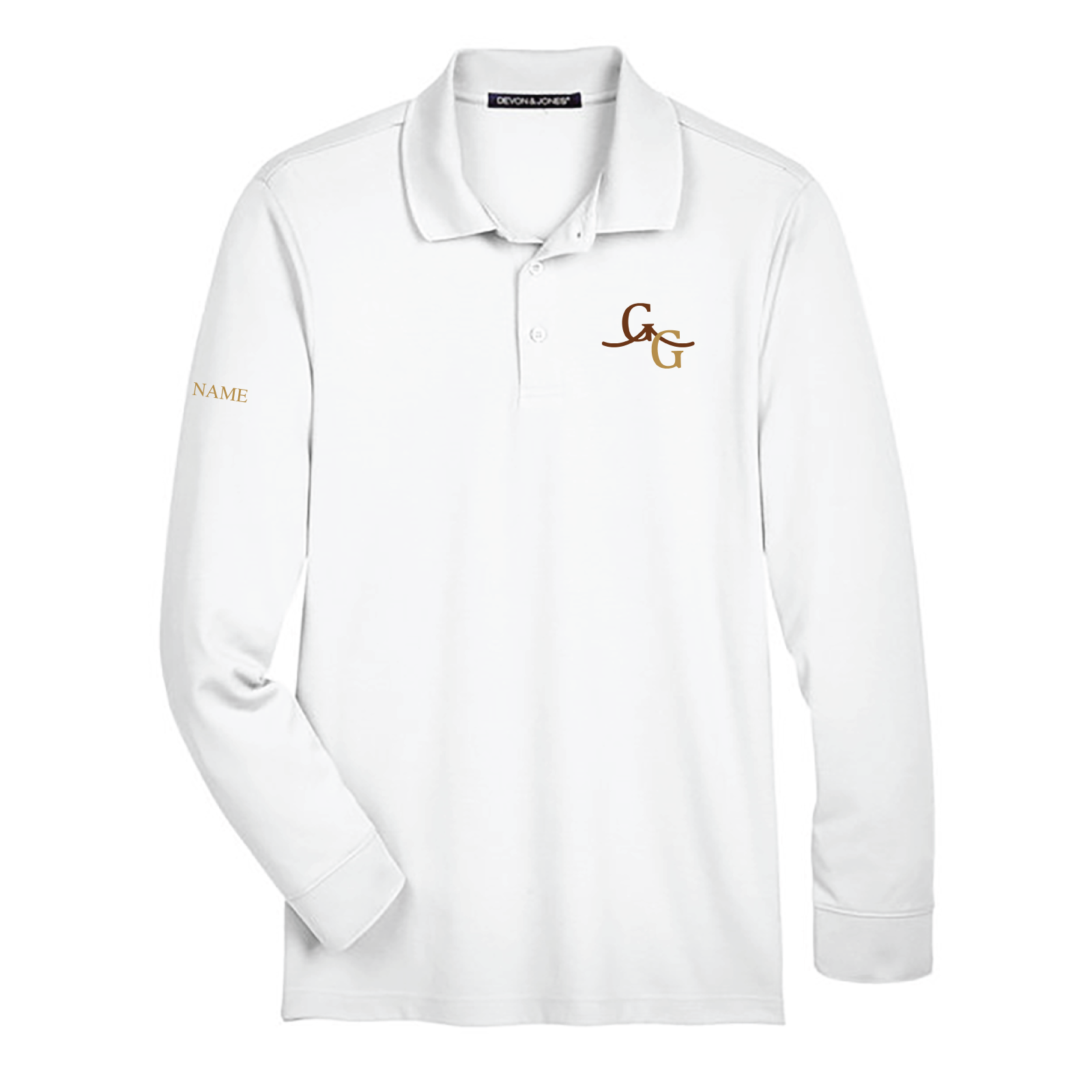Golden Gate Equestrian Men's Devon & Jones Long Sleeve Performance Polo