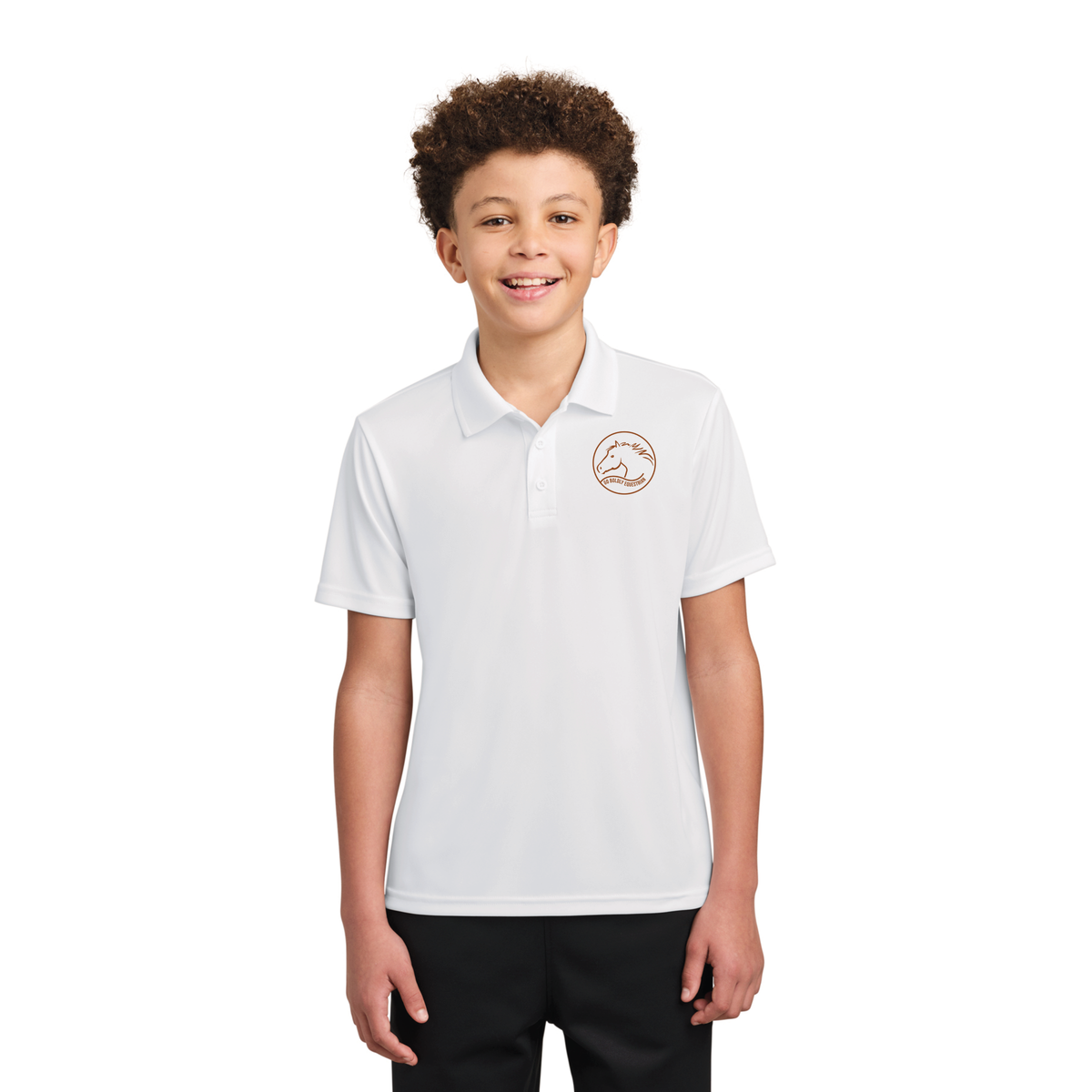 Go Boldly Youth Sport-Tek Competitor Polo