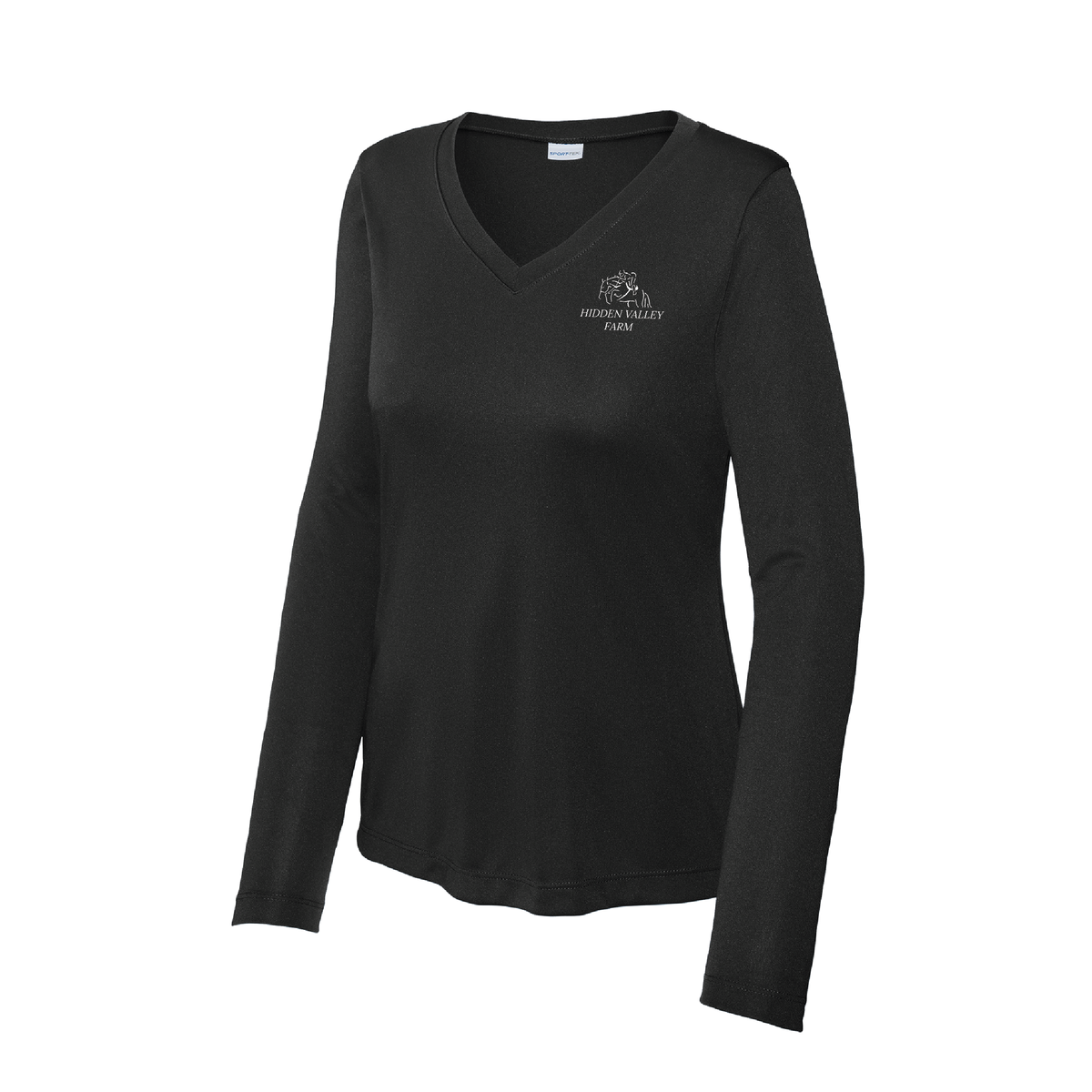 Hidden Valley Farm Women's Sport-Tek PosiCharge Competitor Long Sleeve V-Neck