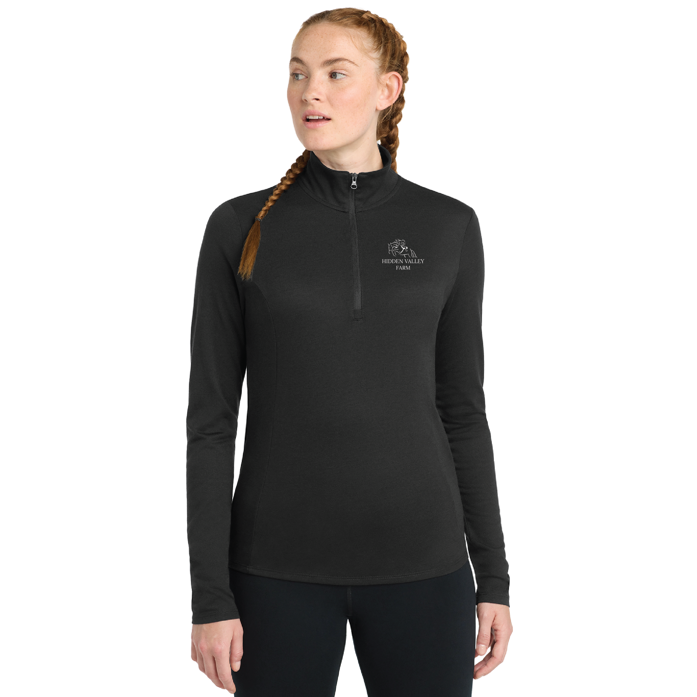 Hidden Valley Farm Women's Sport-Tek PosiCharge Tri-Blend Wicking 1/4 Zip Pullover