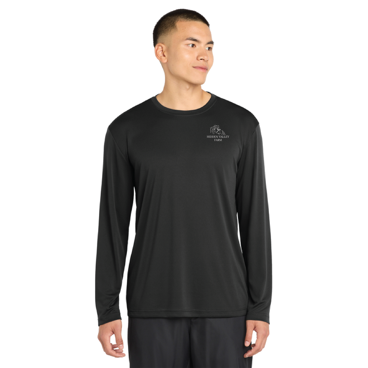 Hidden Valley Farm Men's Sport-Tek Long Sleeve PosiCharge Competitor Tee