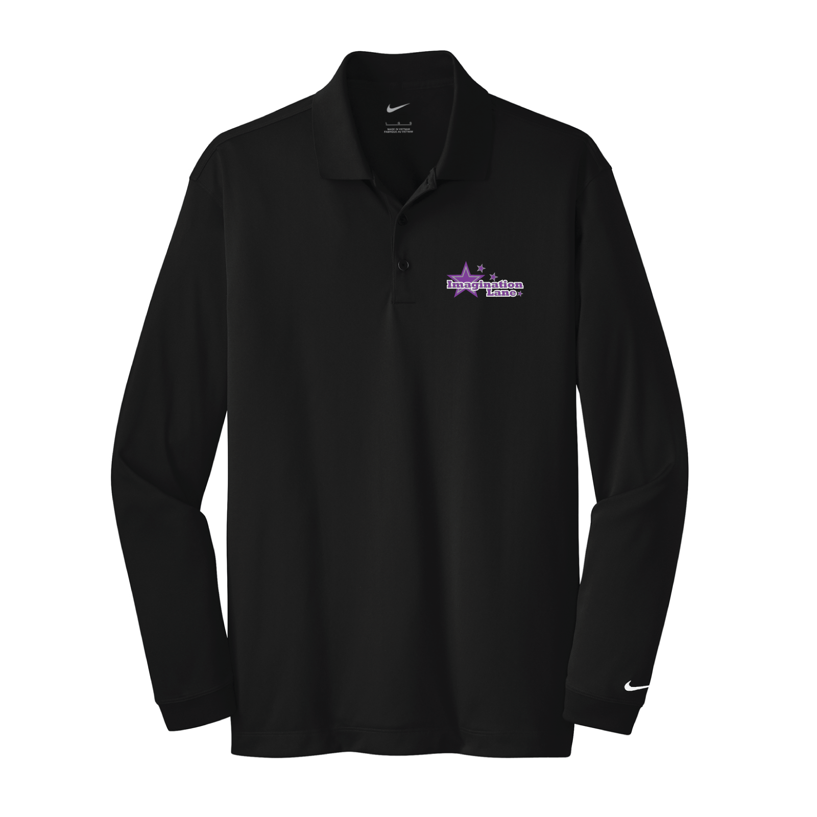 Imagination Lane Men's Nike Long Sleeve Stretch Dri-FIT Polo