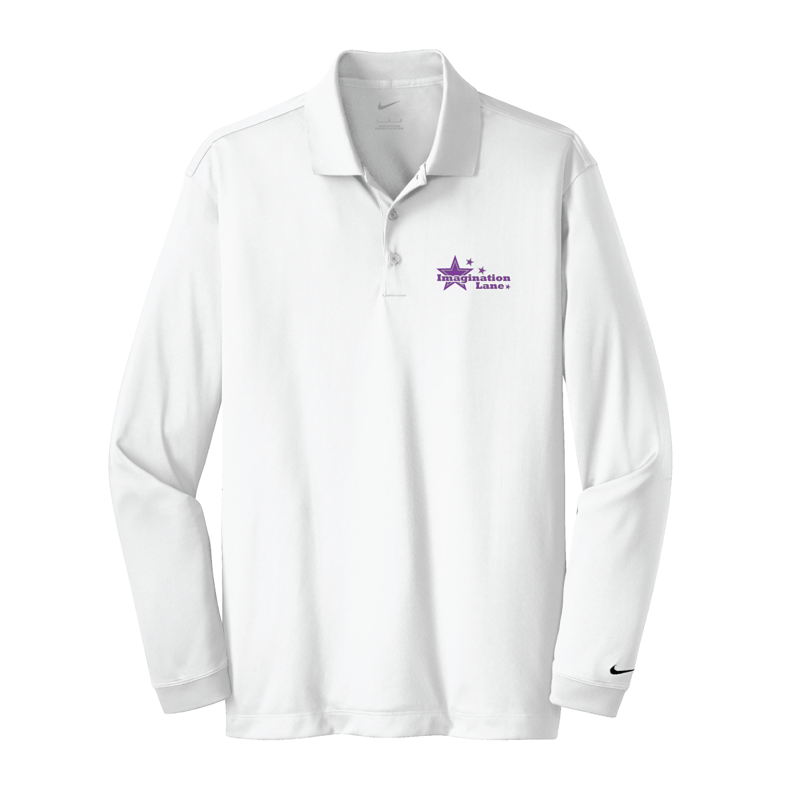 Imagination Lane Men's Nike Long Sleeve Stretch Dri-FIT Polo