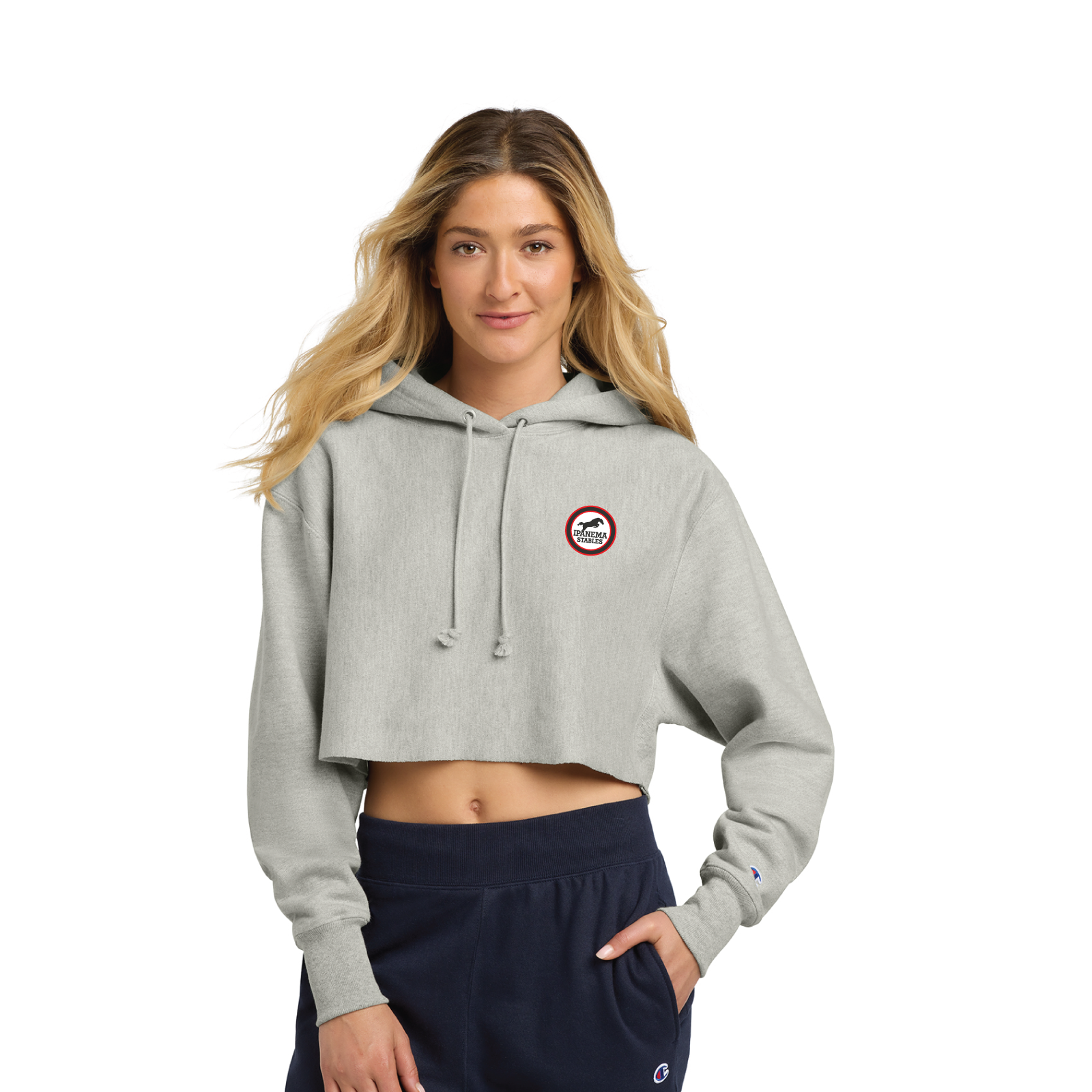 Ipanema Stables Women's Champion Reverse Weave Cropped Cut-Off Hoodie