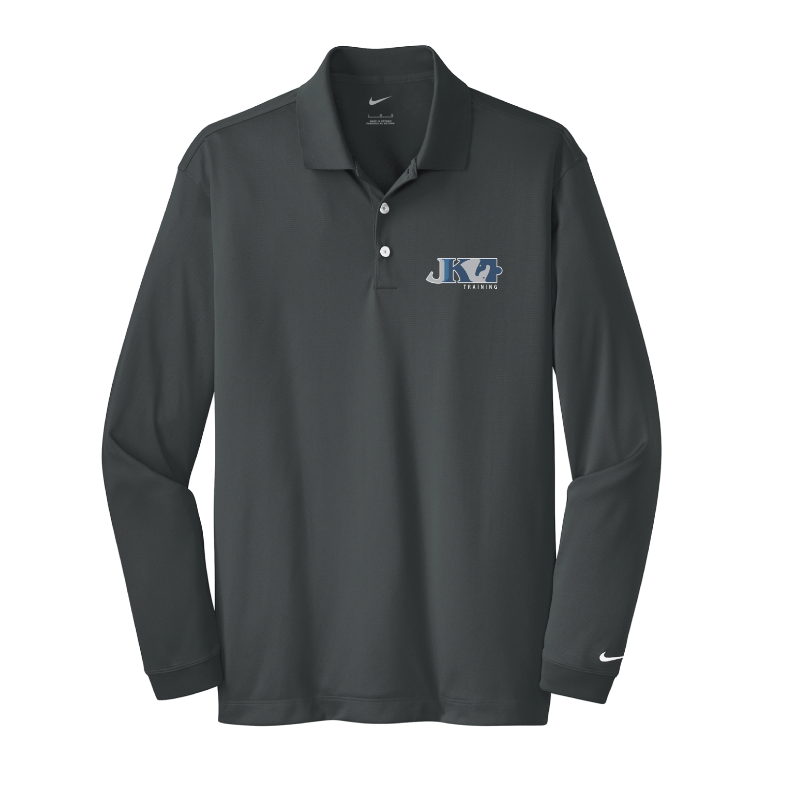 JK Training Men's Nike Long Sleeve Stretch Dri-FIT Polo