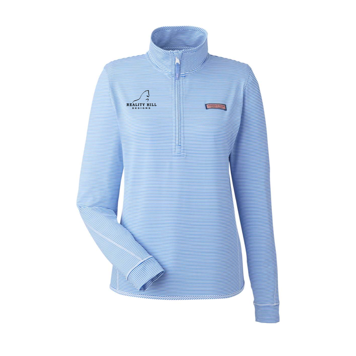 Women's Vineyard Vines Microstripe Sankaty Half-Zip Pullover