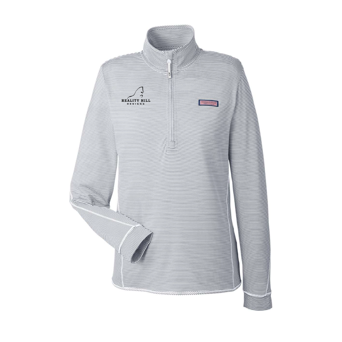 Women's Vineyard Vines Microstripe Sankaty Half-Zip Pullover