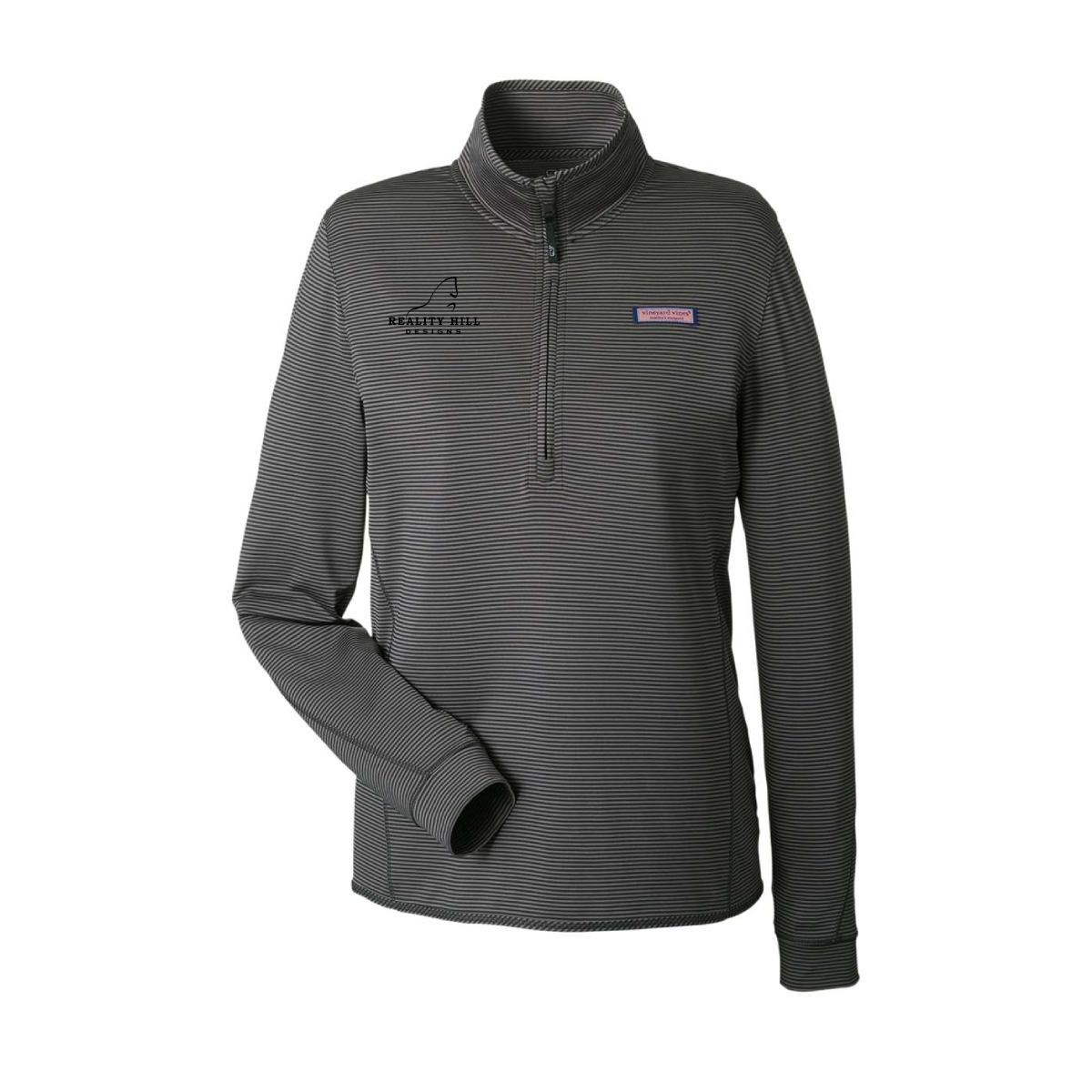 Women's Vineyard Vines Microstripe Sankaty Half-Zip Pullover