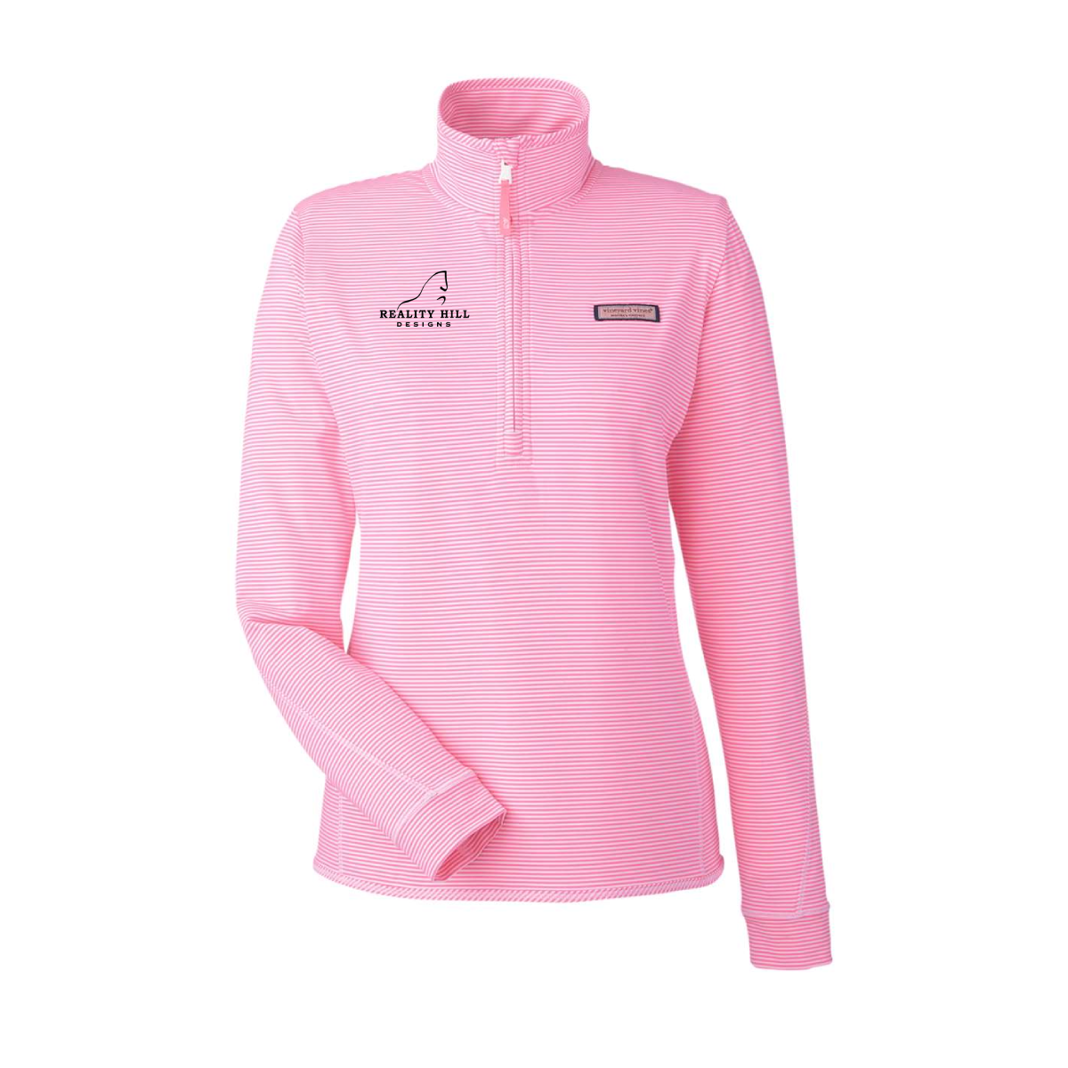 Women's Vineyard Vines Microstripe Sankaty Half-Zip Pullover