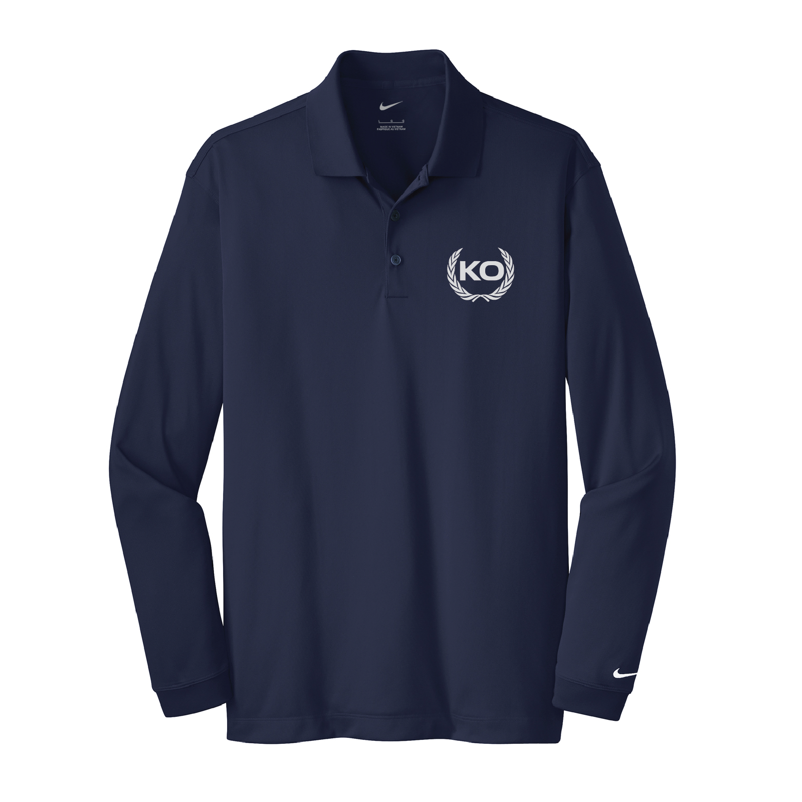 KO Eventing Men's Nike Long Sleeve Stretch Dri-FIT Polo