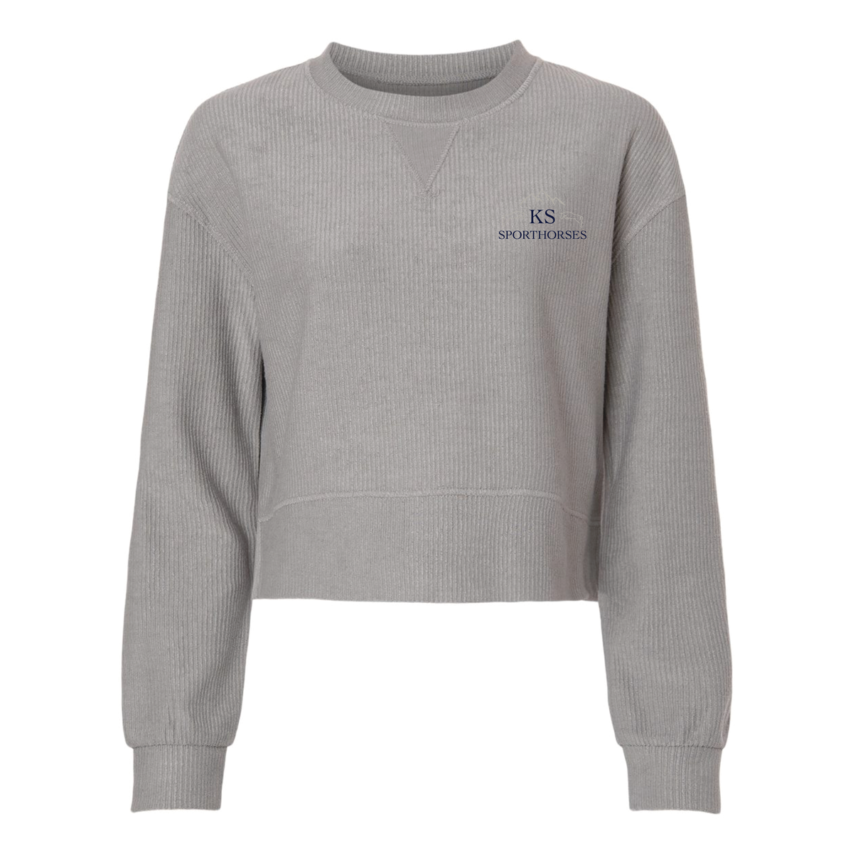 KS Sporthorses Women's Boxercraft Rib Knit Corded Boxy Crewneck Sweatshirt