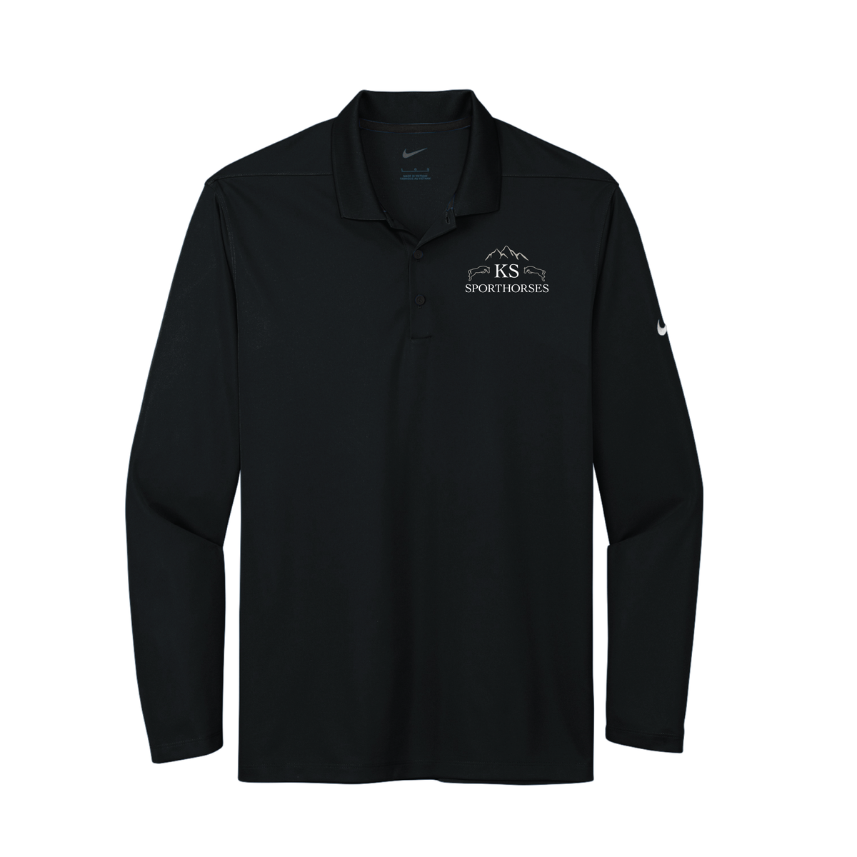 KS Sporthorses Men's Nike Dri-FIT Micro Pique 2.0 Long Sleeve Polo
