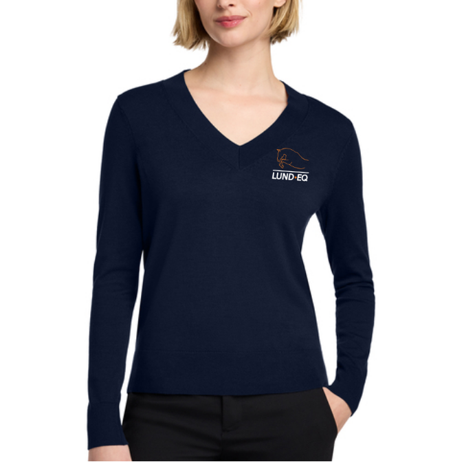 Lund Equestrian Women’s Brooks Brothers Cotton Stretch V-Neck Sweater